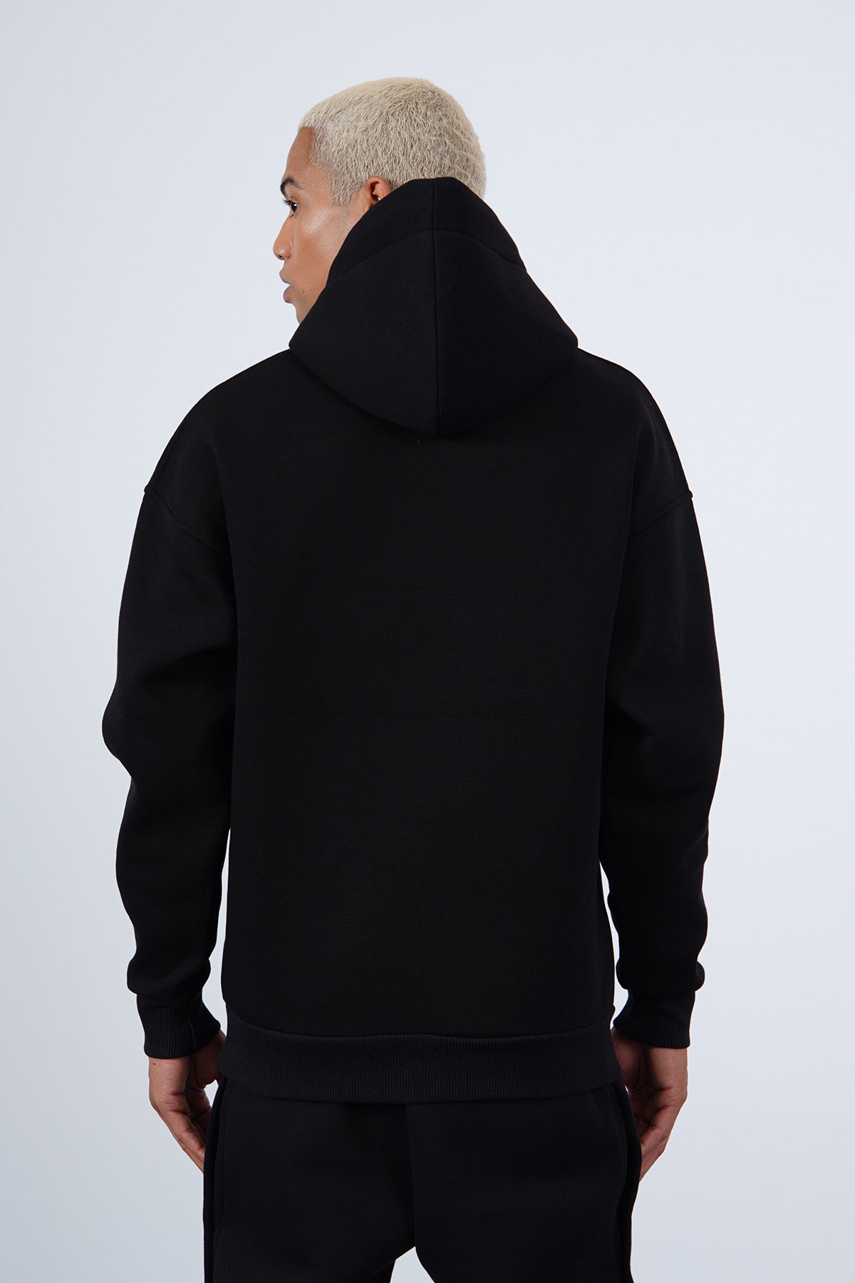 Sweat Capuche Noir Paris Designer