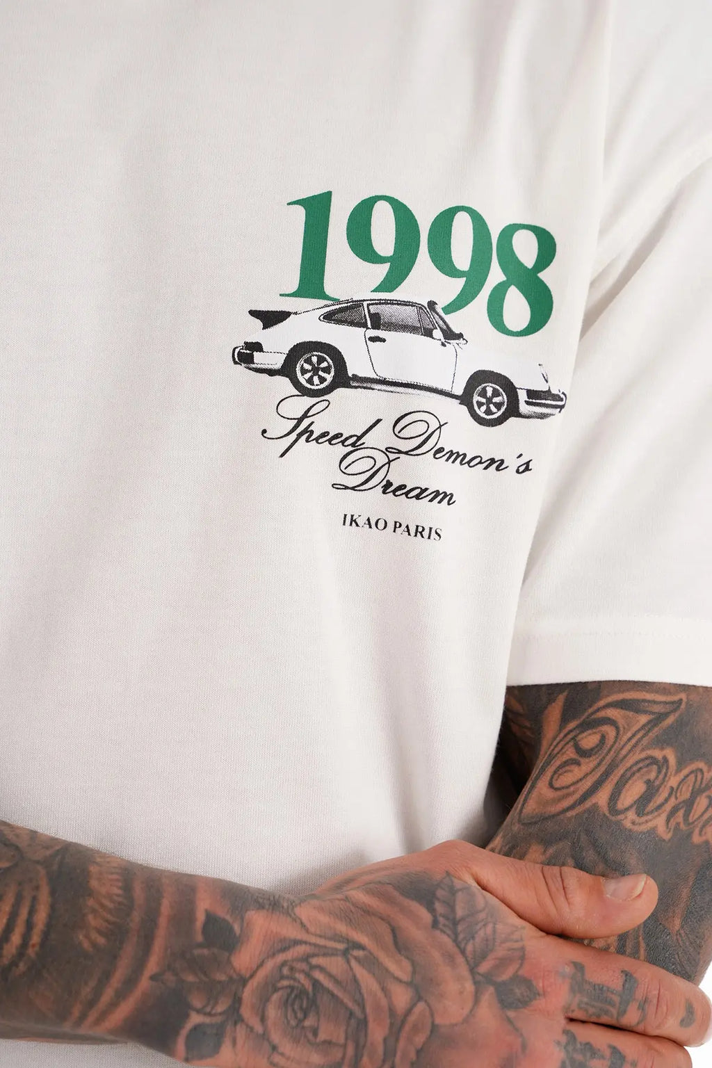 Tee Shirt Tour Porche 1998 Blanc bonhomme