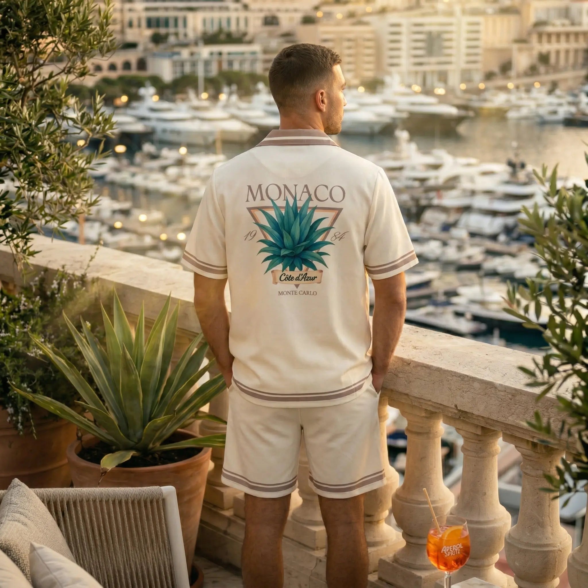 Ensemble Homme Monaco chemise & short bonhomme