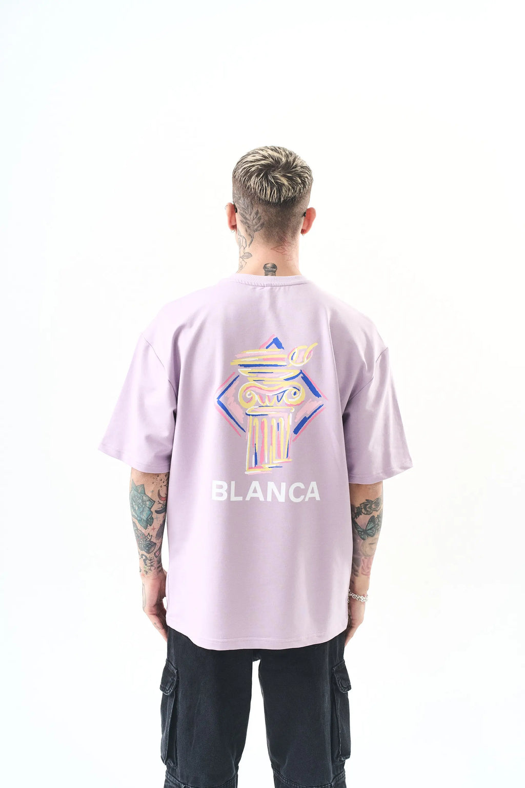 Tee Shirt Blanca Monument Violet bonhomme