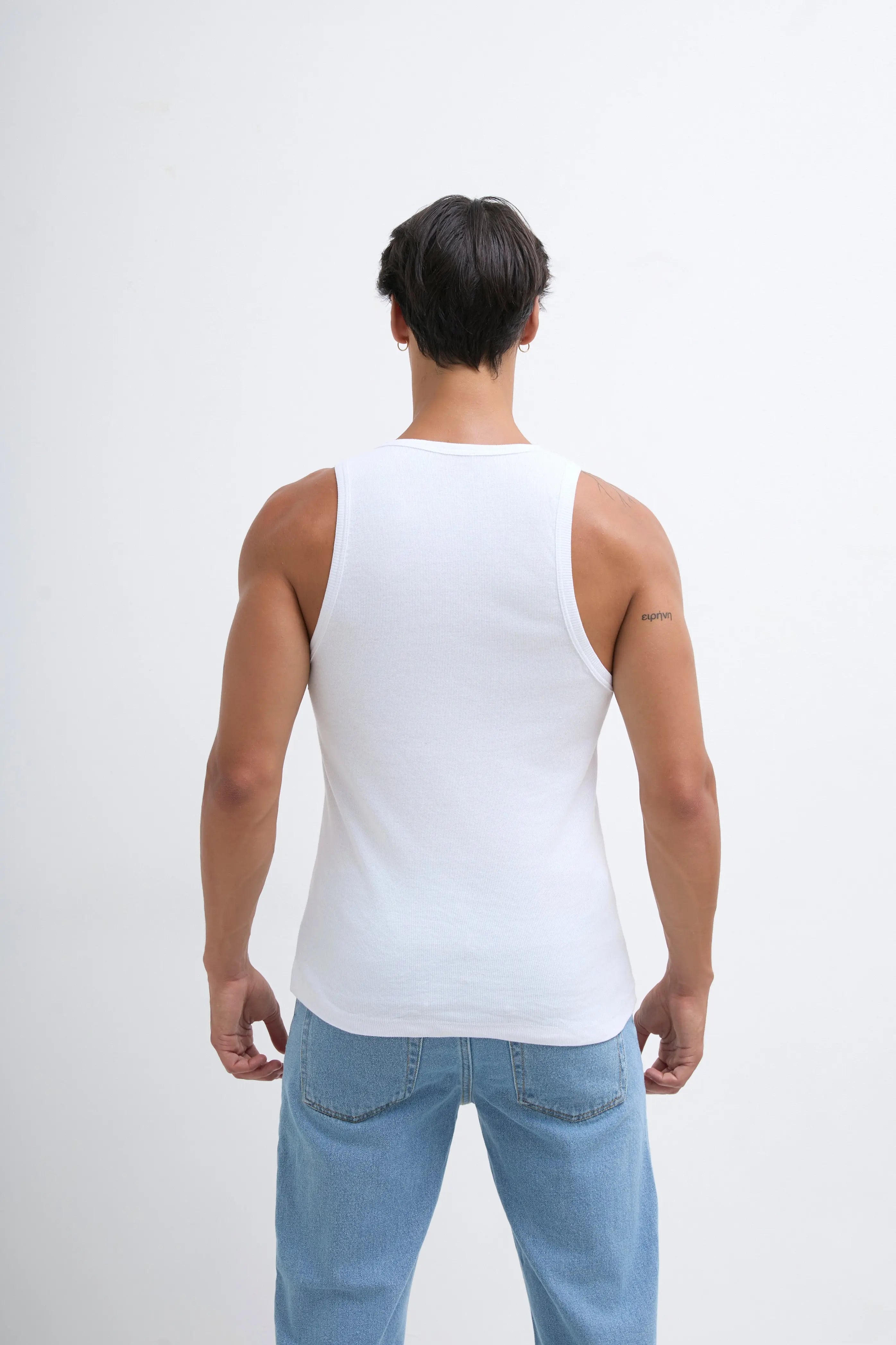 Débardeur blanc homme bonhomme