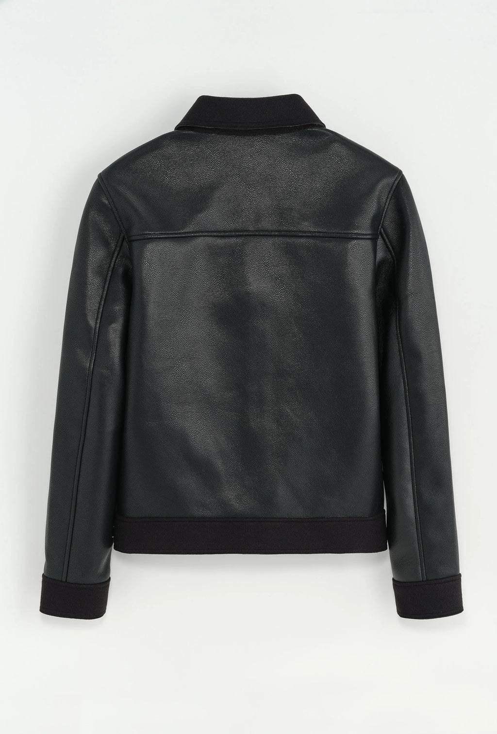 Blouson aviateur noir col classique homme bonhomme