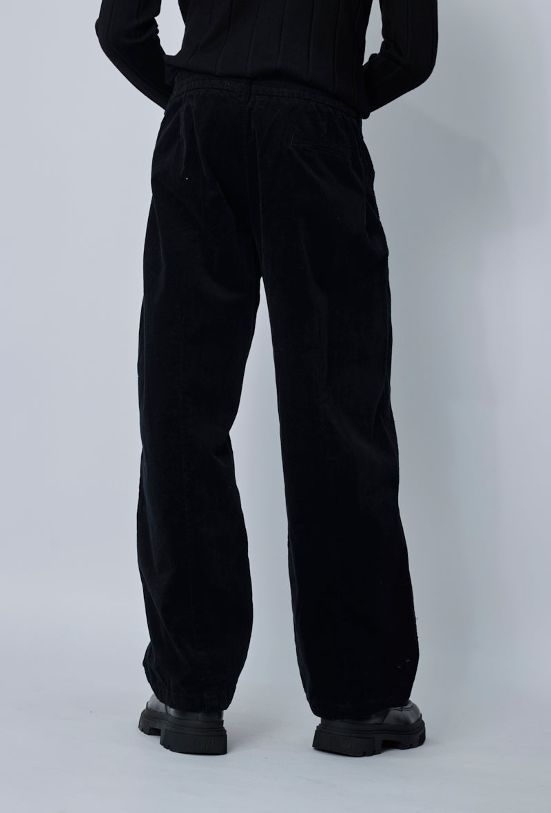 Pantalon baggy barrel en velours côtelé