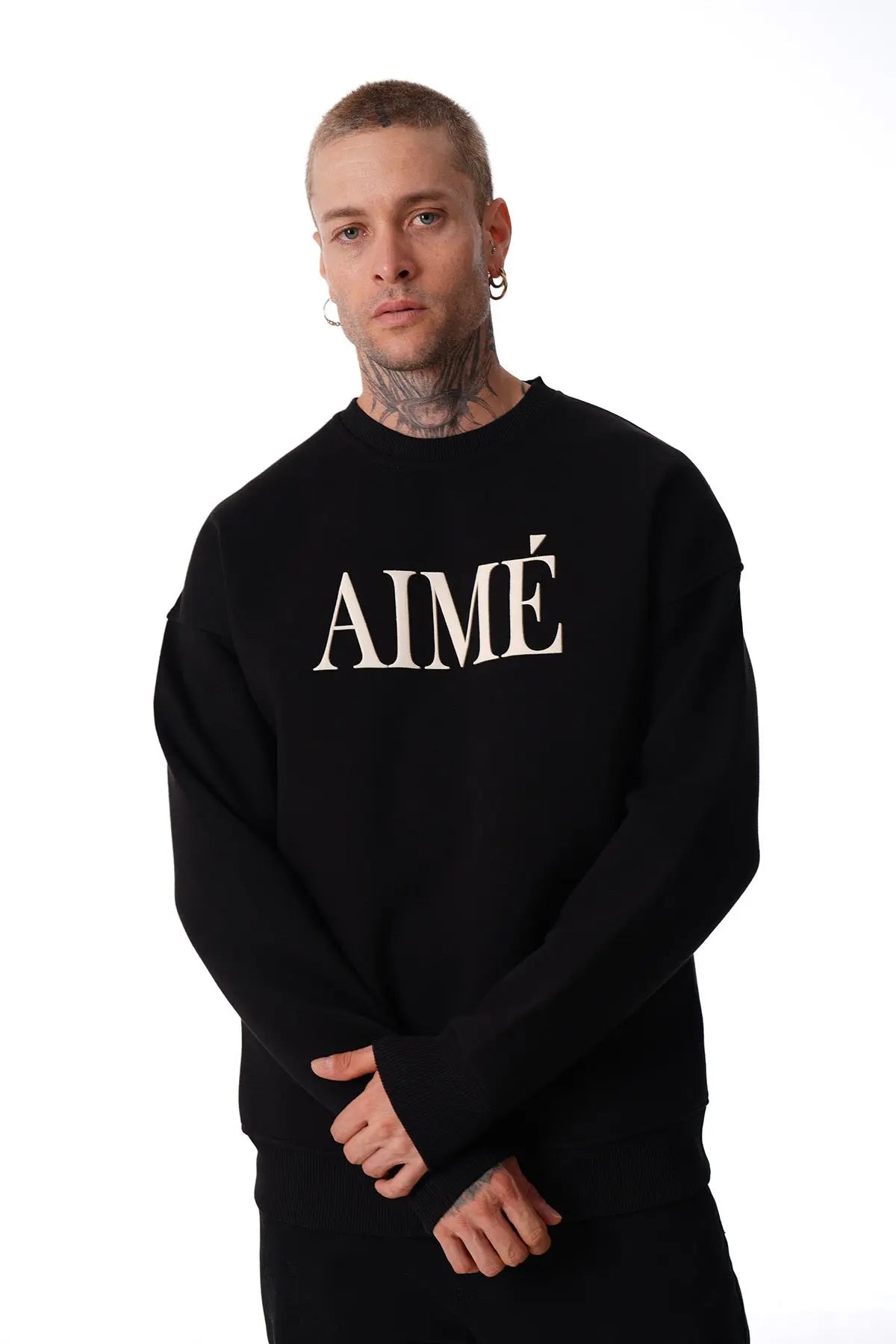 Sweat Noir Aimé bonhomme