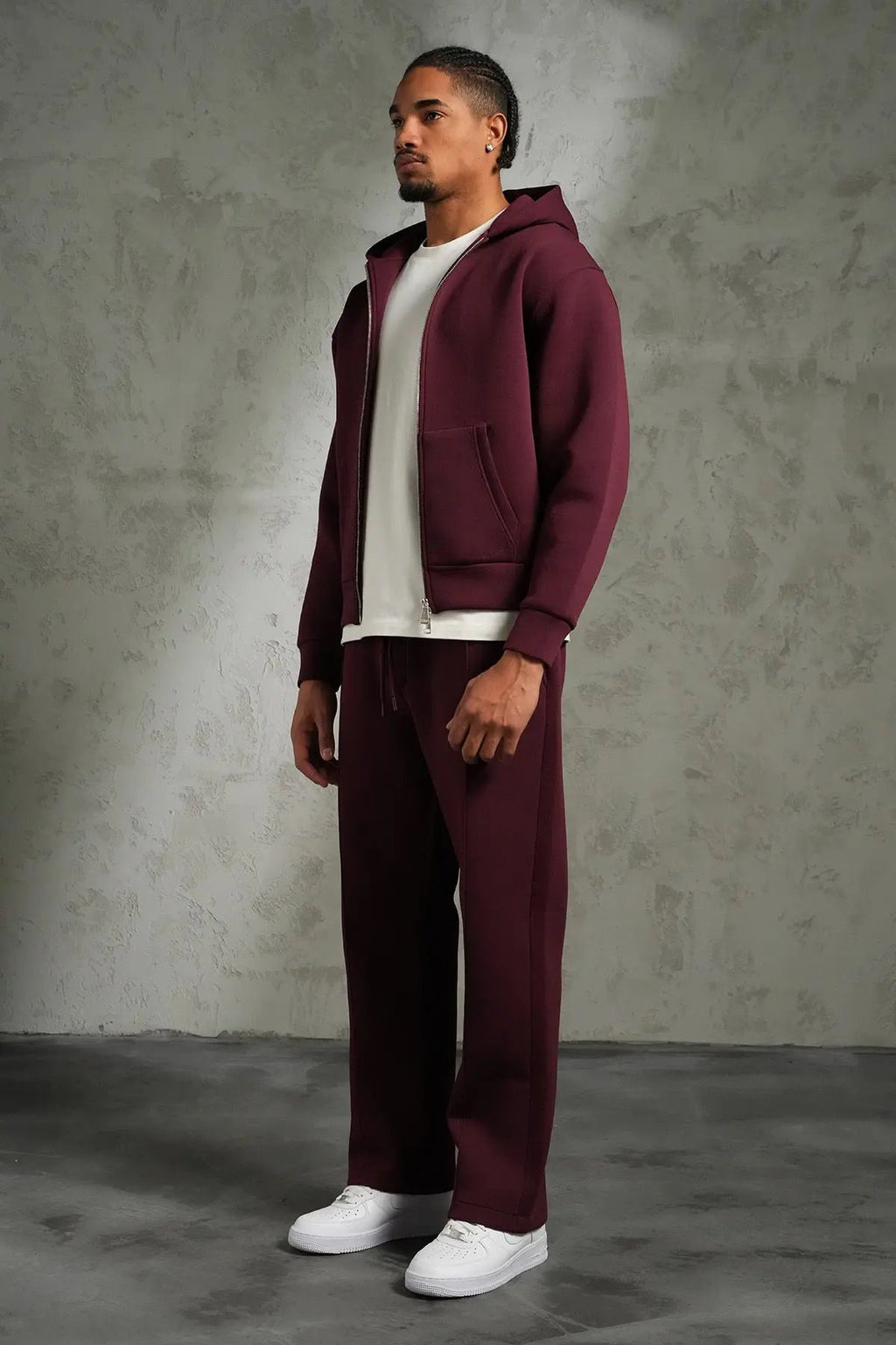 Ensemble jogging Bordeau zippé – IKAO Paris bonhomme