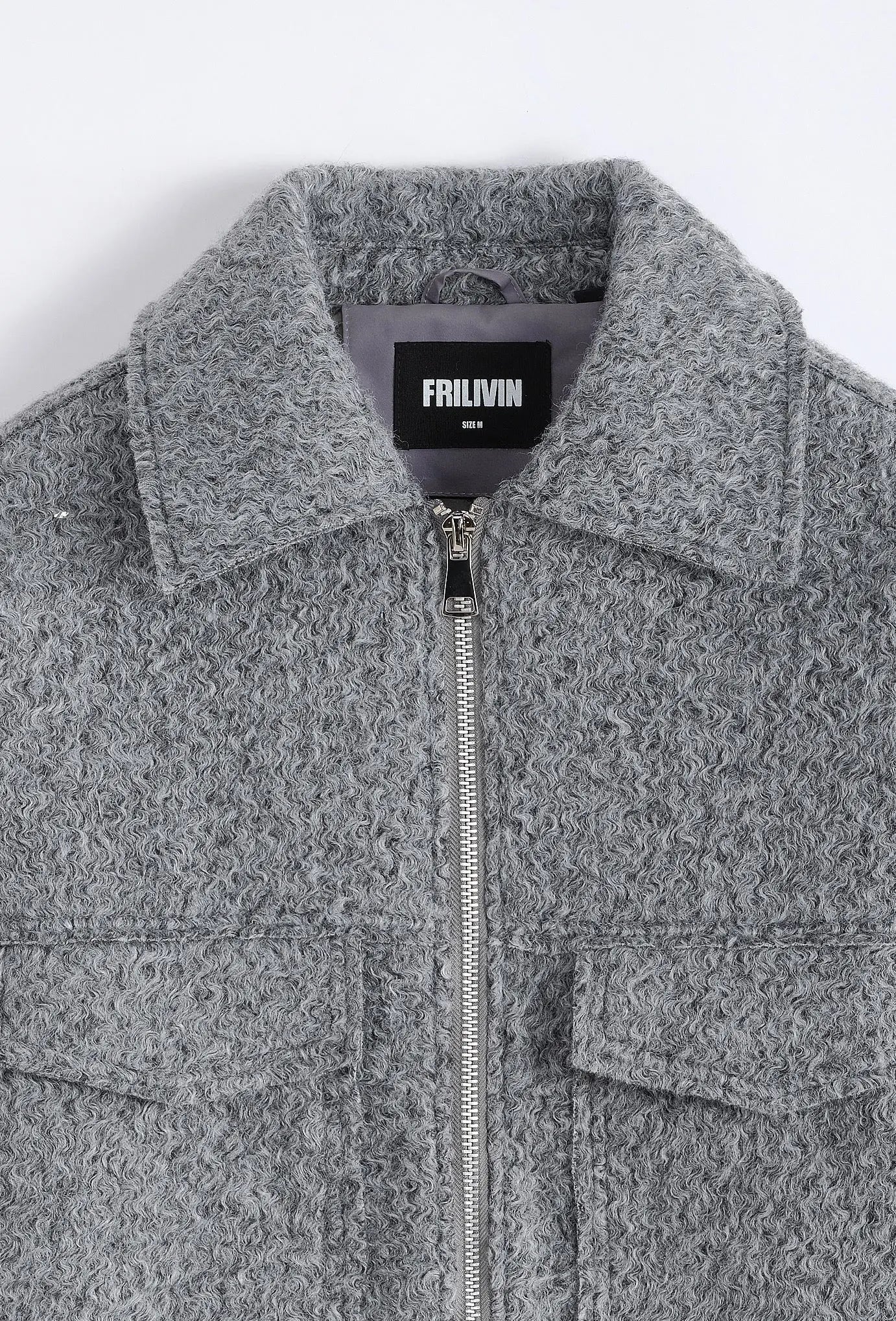 Veste Homme Grise Bouclée bonhomme