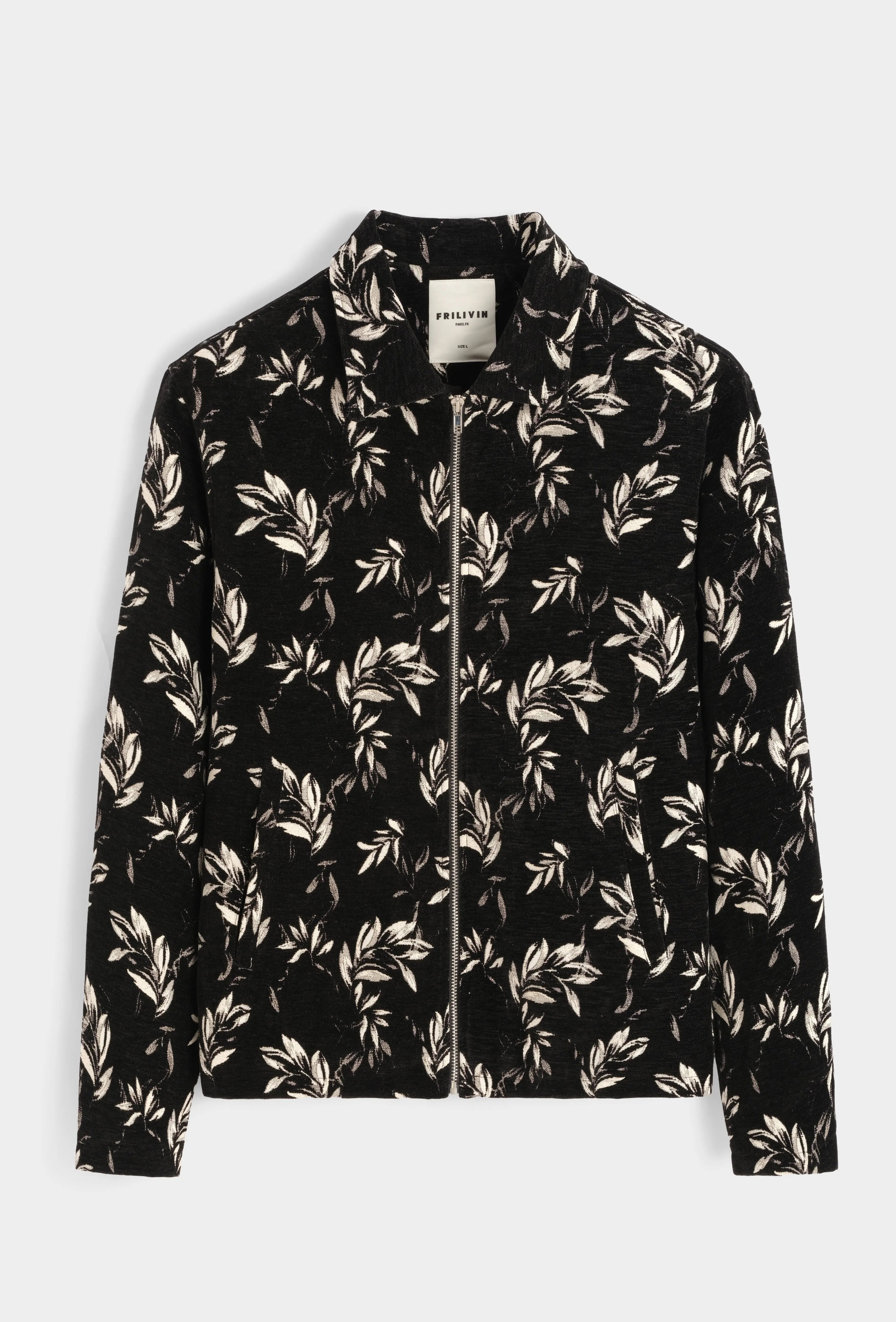 Veste Floral Homme Col Chemise bonhomme