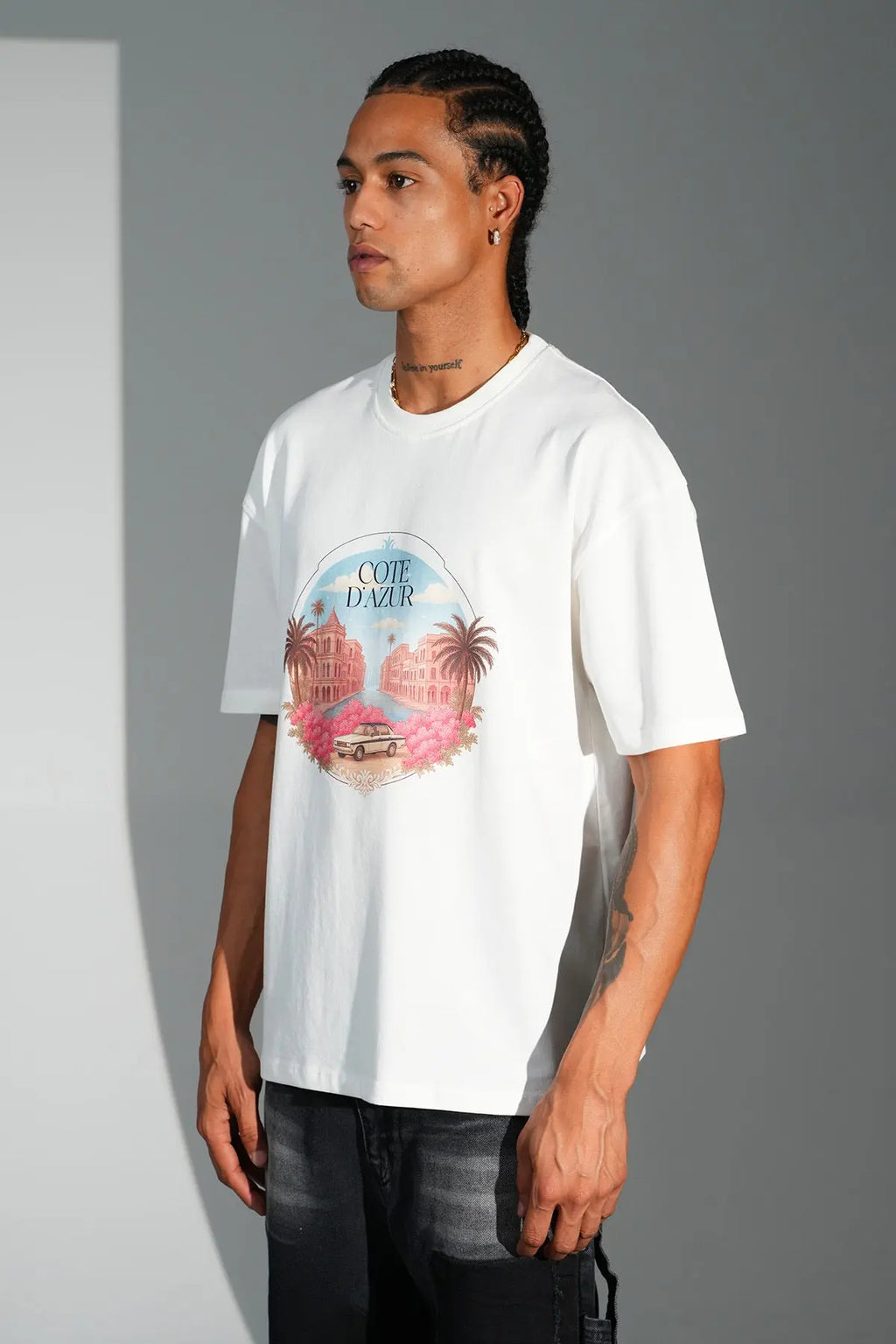 Tee Shirt Cote D'Azur Blanc - bonhomme