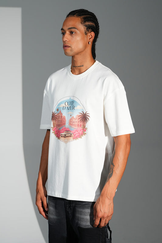 Tee Shirt Cote D'Azur Blanc
