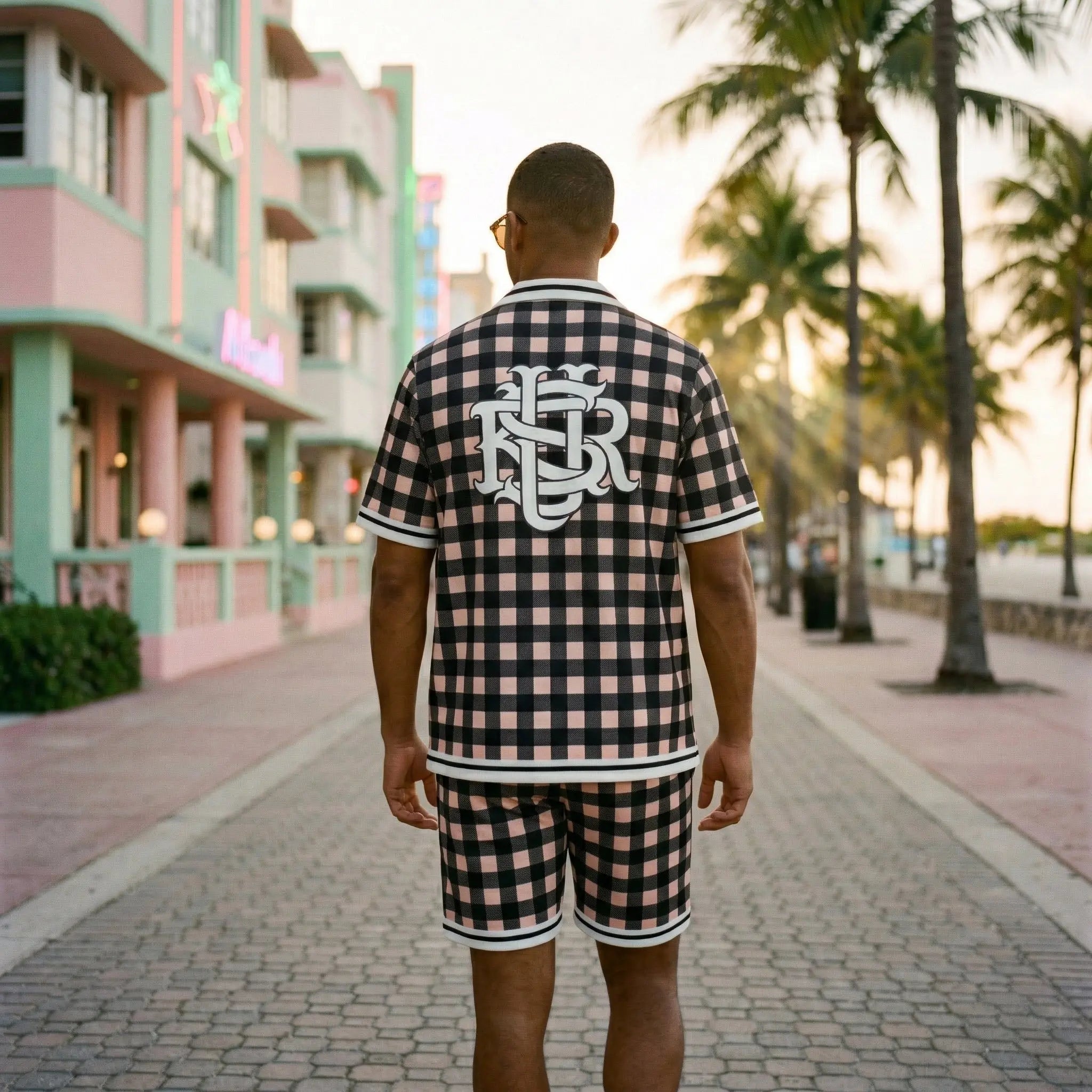 Ensemble Homme chemise short à carreaux Style summer street bonhomme