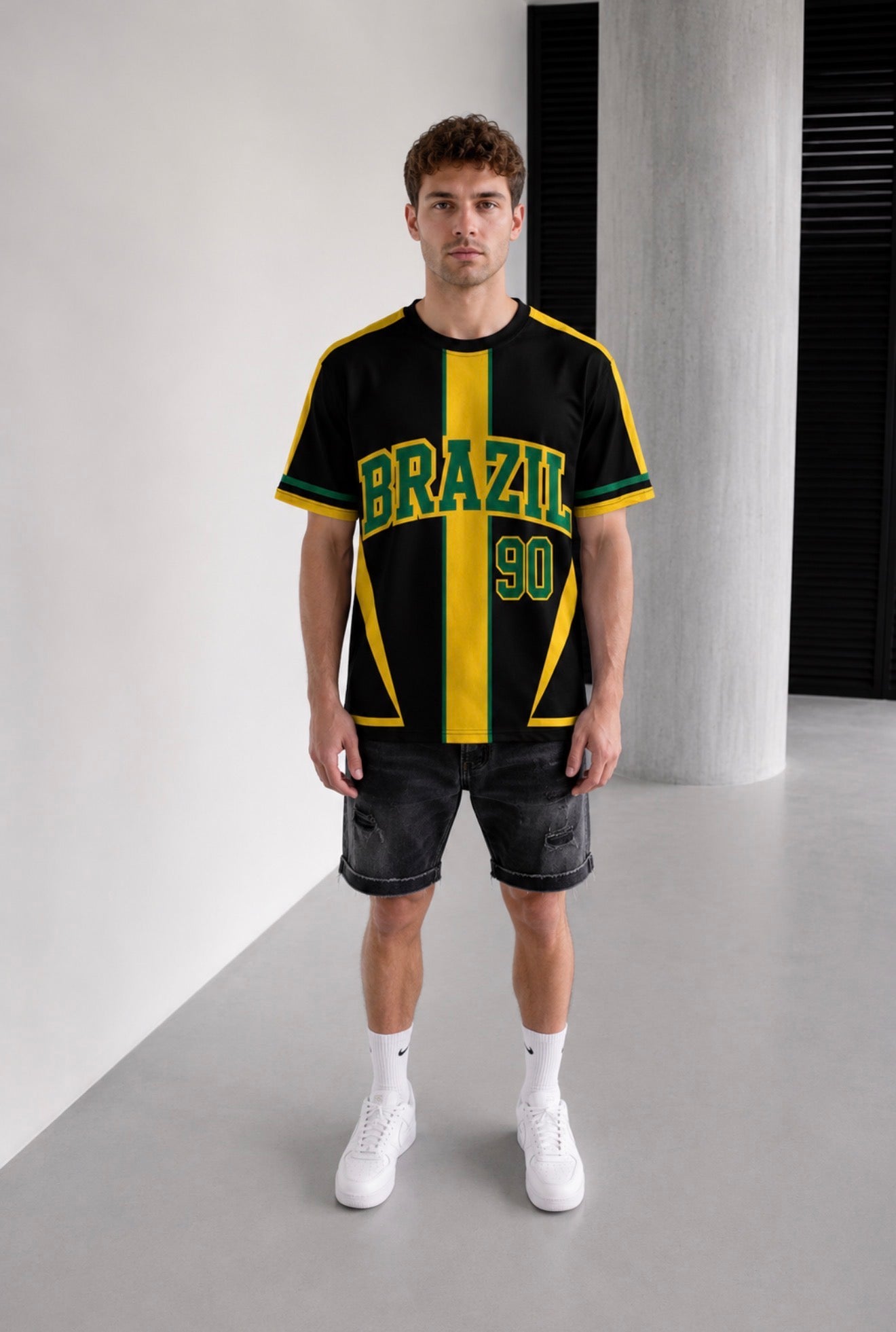 T-shirt Néoprène Brazil 90 – Style streetwear affirmé