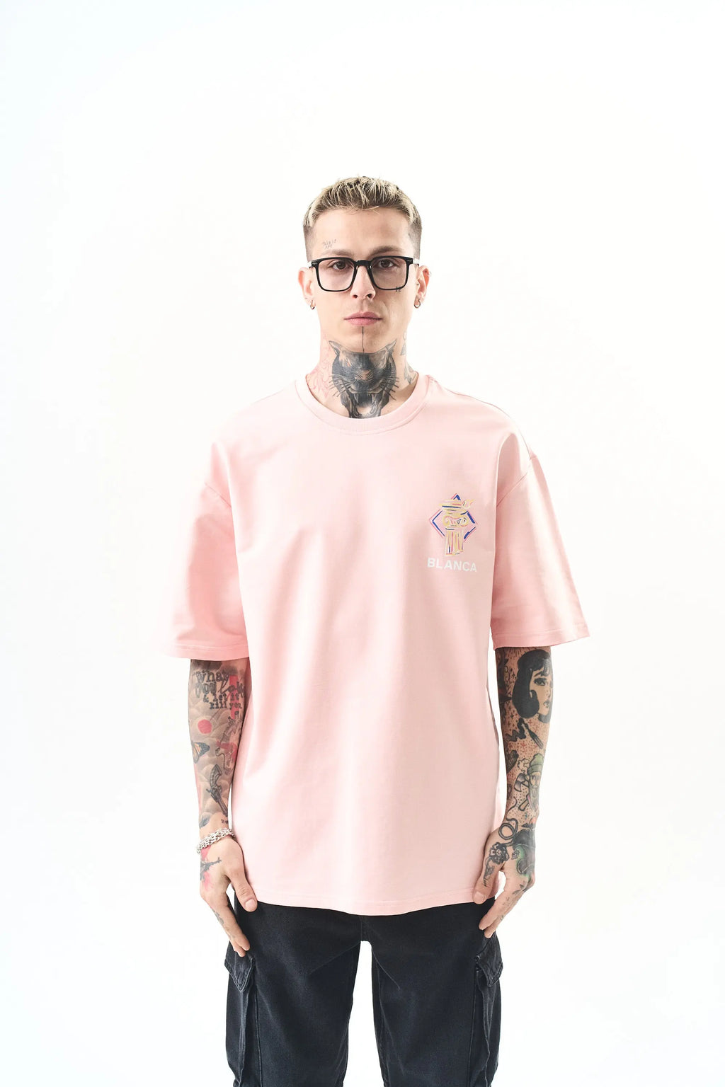 Tee Shirt Blanca Monument Rose bonhomme