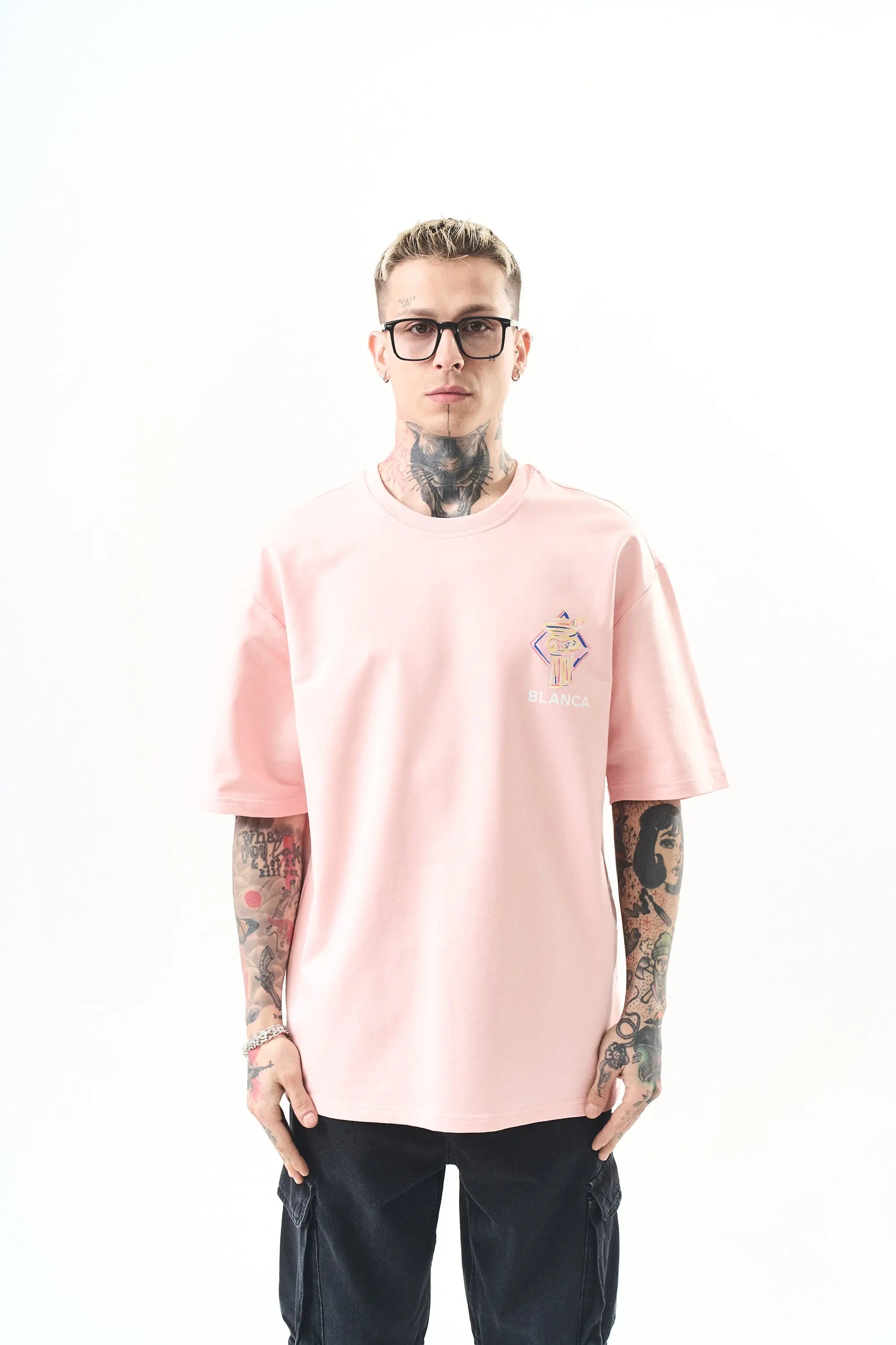Tee Shirt Blanca Monument Rose bonhomme