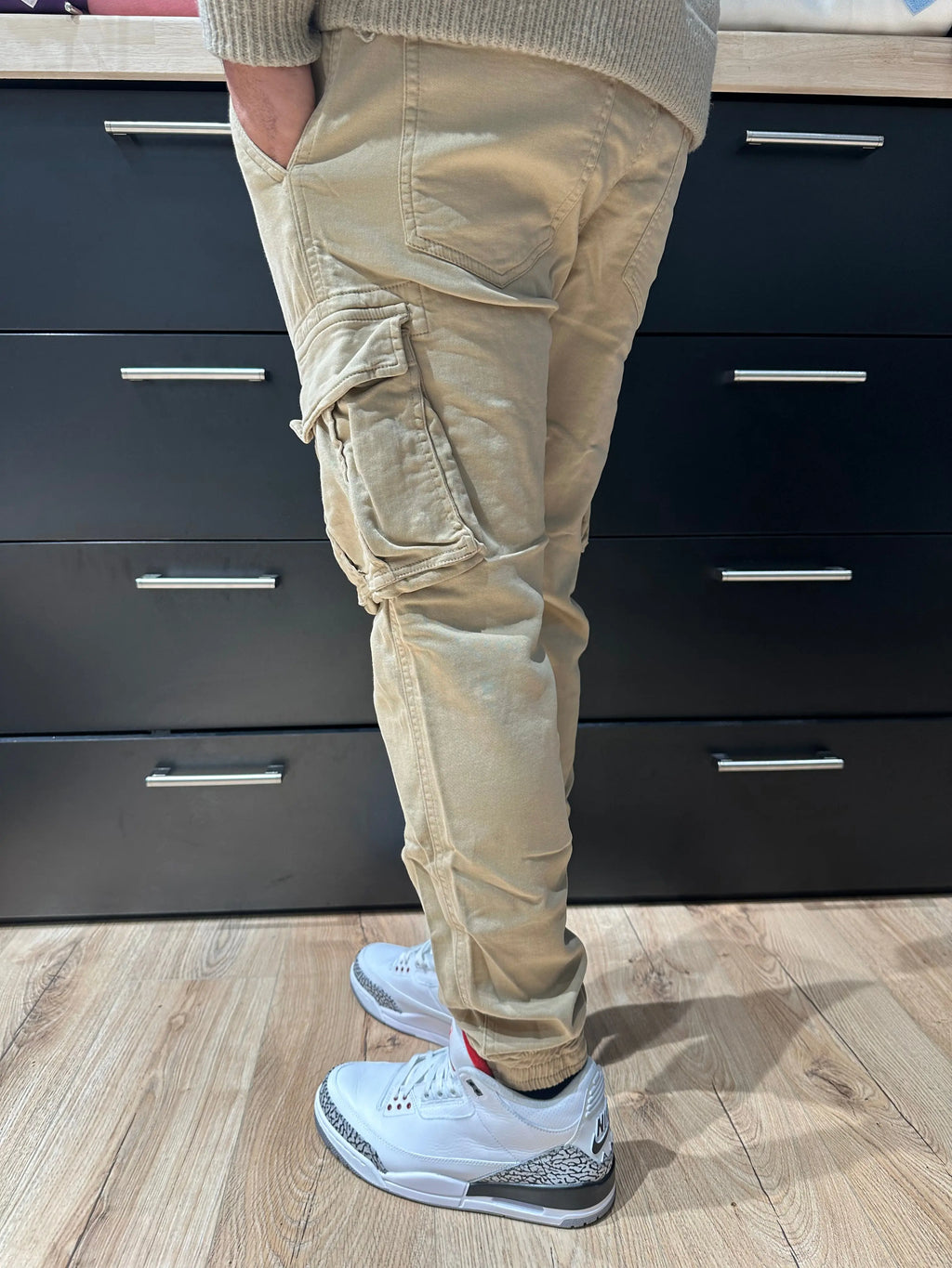 Pantalon Cargo Jogger Beige bonhomme