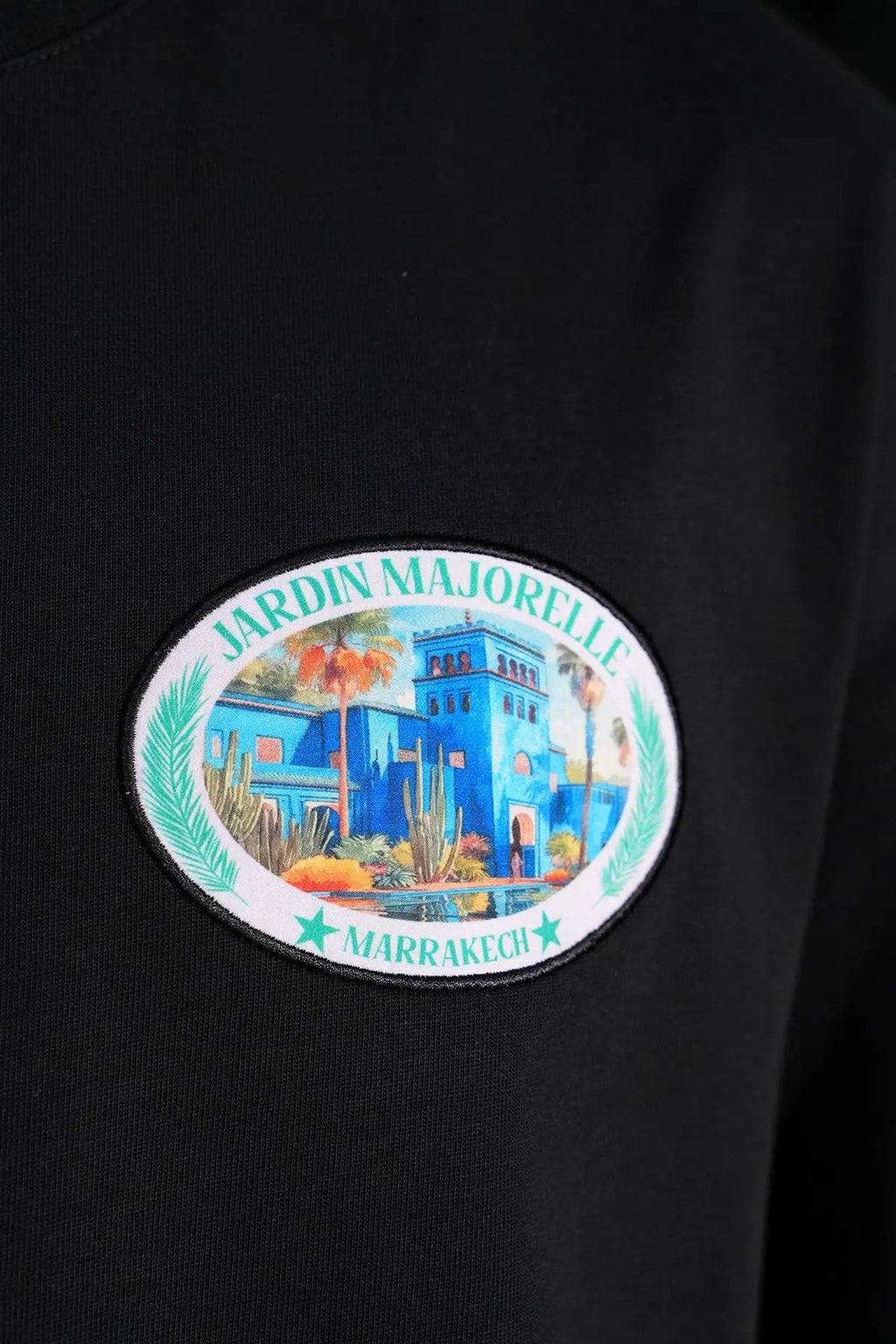 Tee Shirt Jardin Majorelle Marrakech Noir - bonhomme