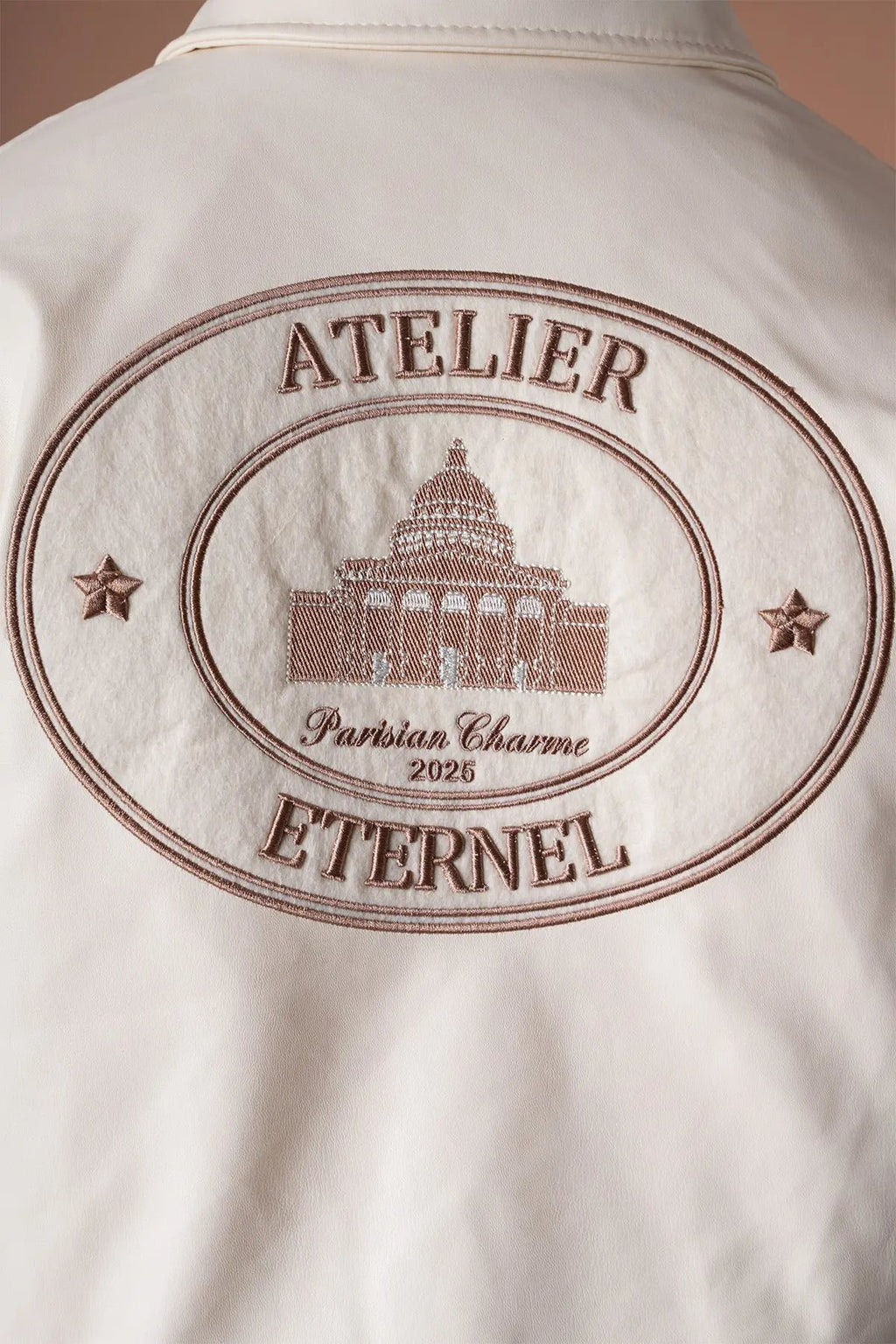 Blouson Ikao Atelier Éternel Similicuir Beige bonhomme