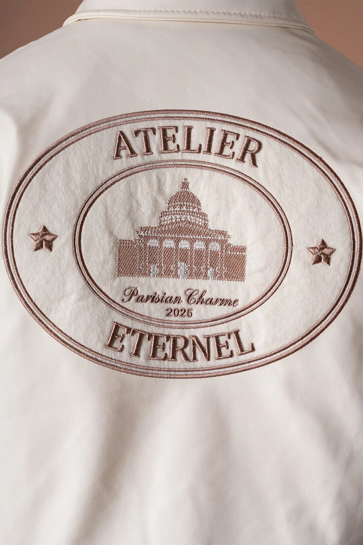 Blouson Ikao Atelier Éternel Similicuir Beige bonhomme