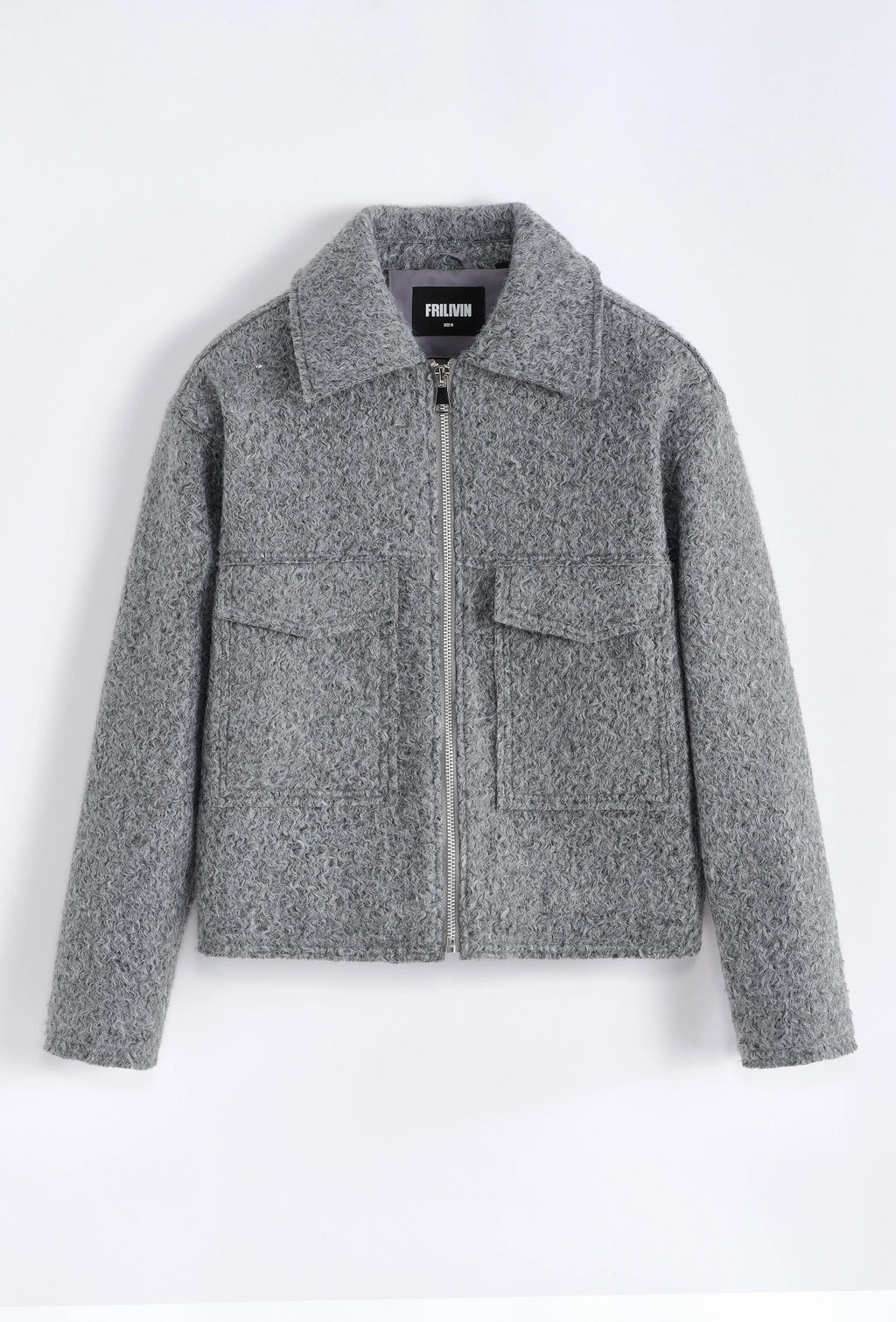 Veste Homme Grise Bouclée bonhomme