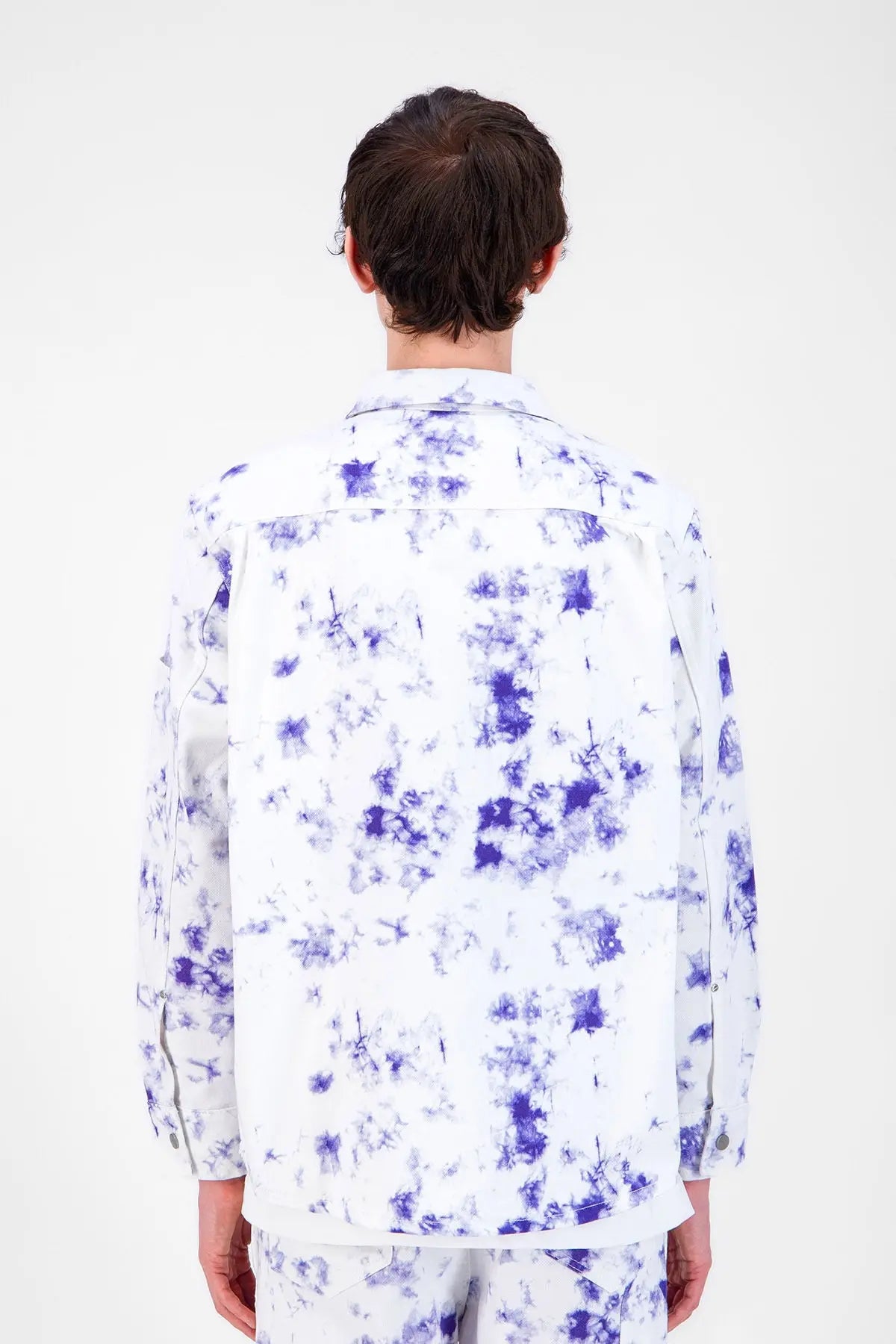 Chemise en jeans blanc tye and dye homme bonhomme