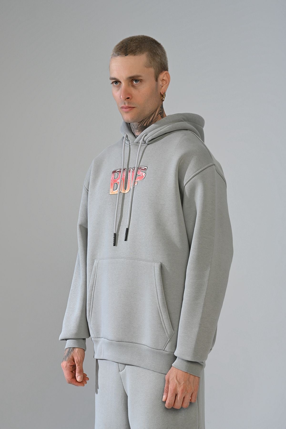 Sweat Capuche Chicago Bulls Gris Cartoon