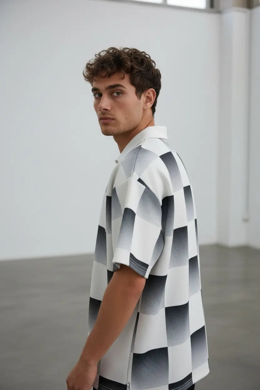 Polo Néoprene Paris homme imprimé – style streetwear bonhomme