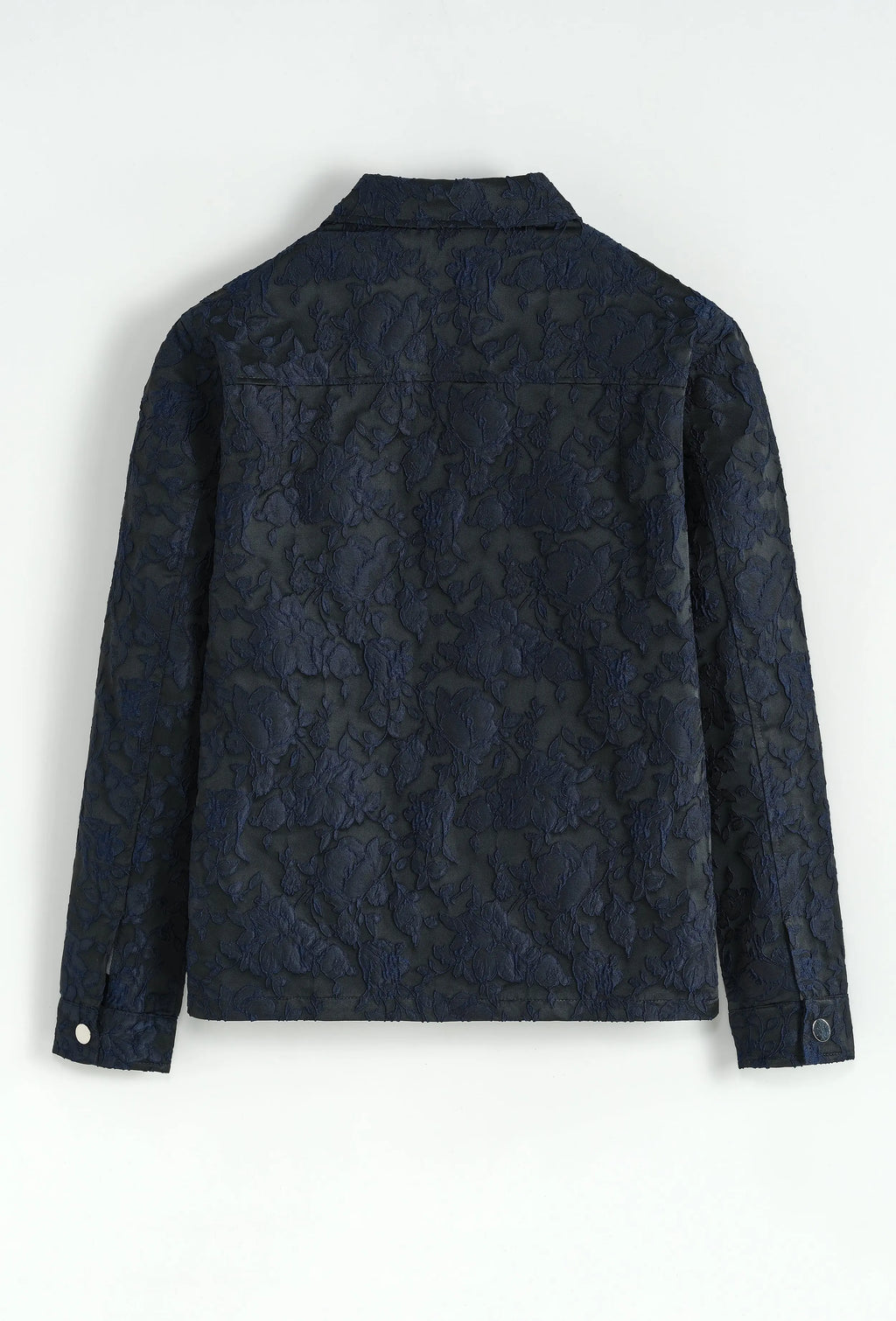 Veste homme bleu marine à motif floral brodé bonhomme