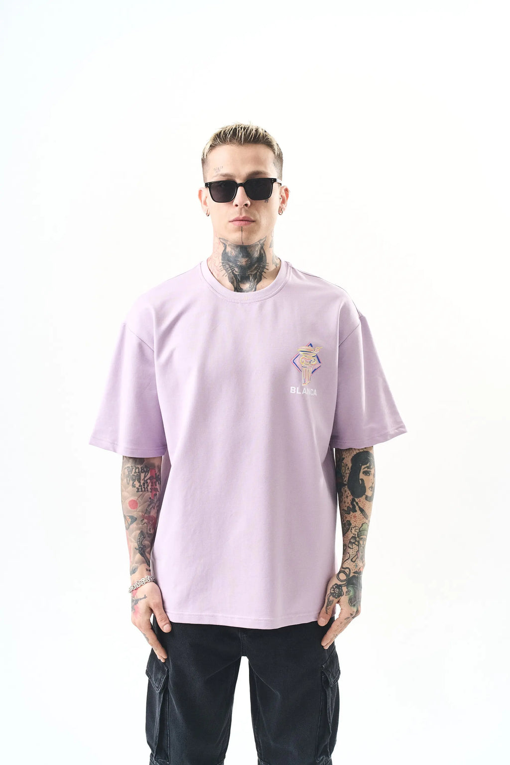 Tee Shirt Blanca Monument Violet bonhomme