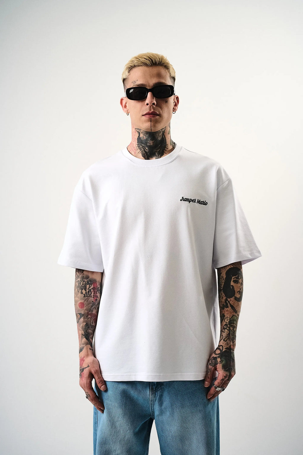 Tee Shirt Jumper Mario Blanc bonhomme