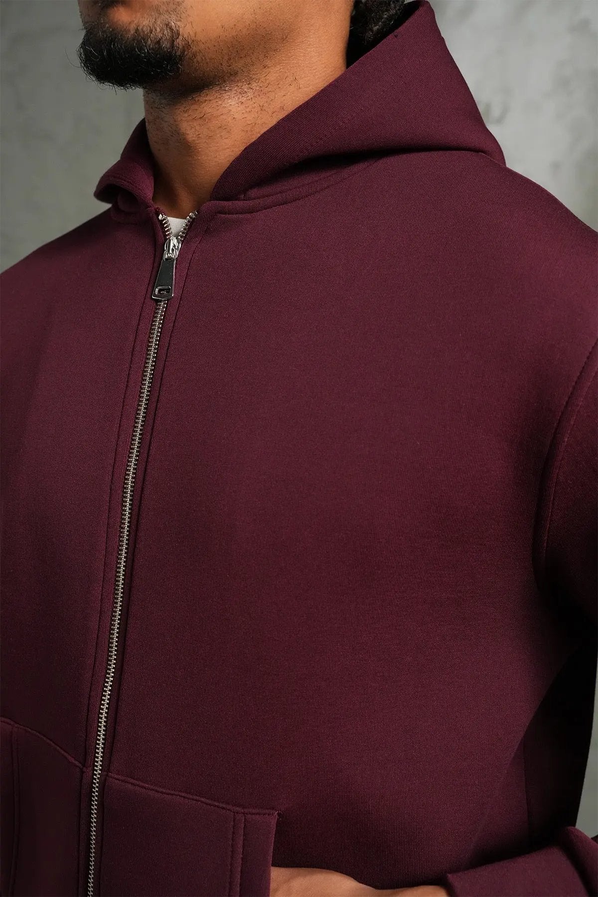 Ensemble jogging Bordeau zippé – IKAO Paris bonhomme