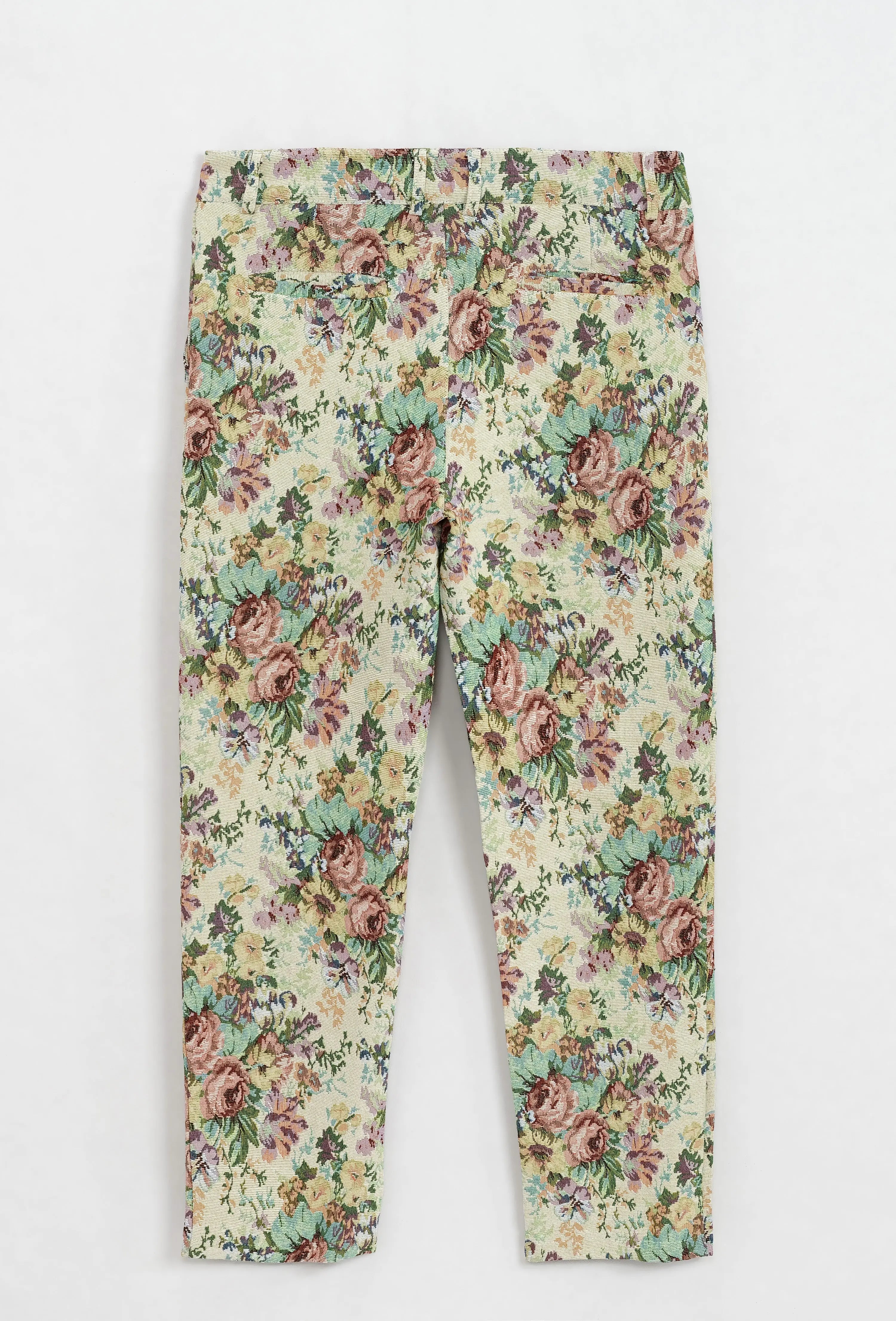 Pantalon floral beige bonhomme