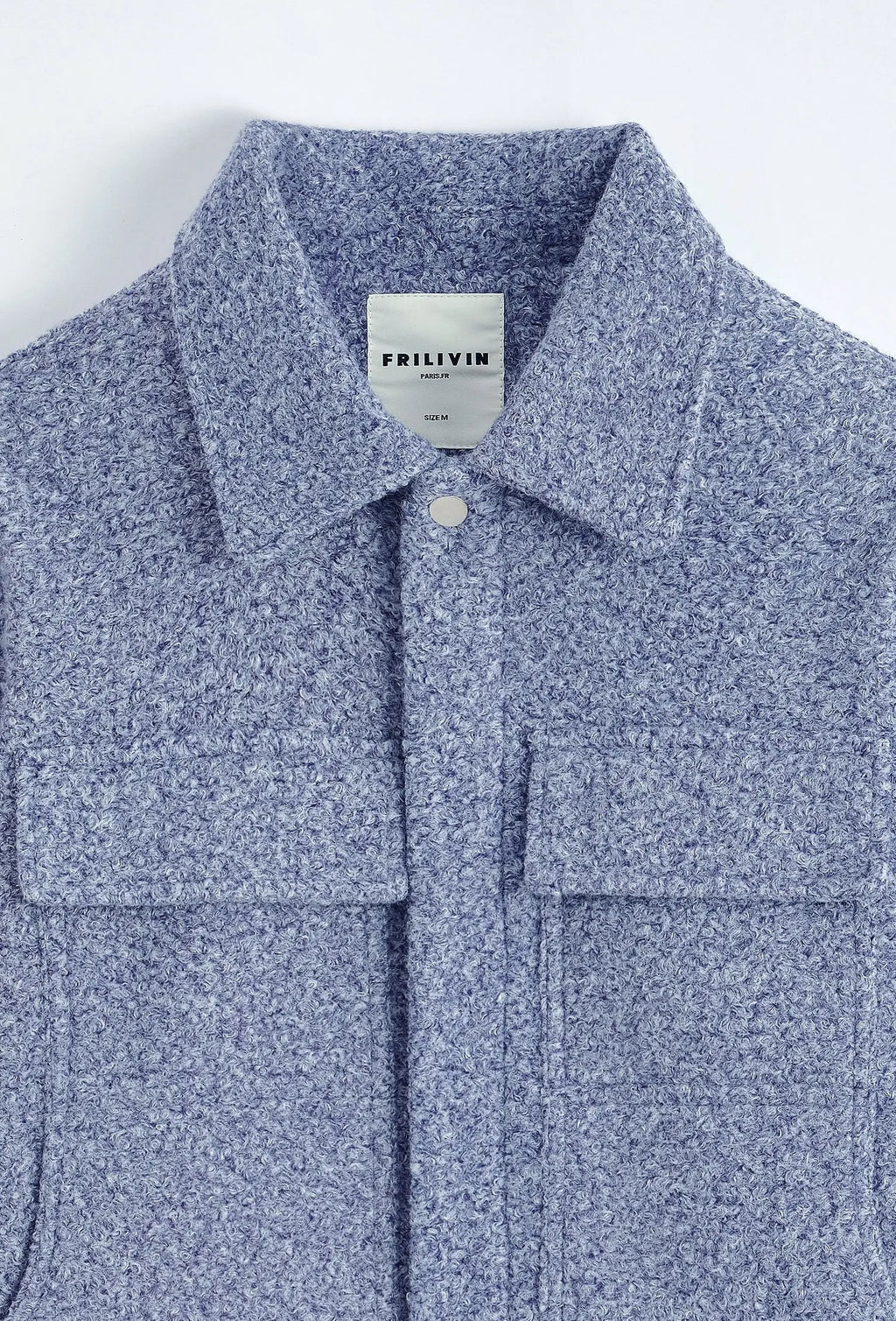 Veste Homme Bleu Ciel Bouclée bonhomme