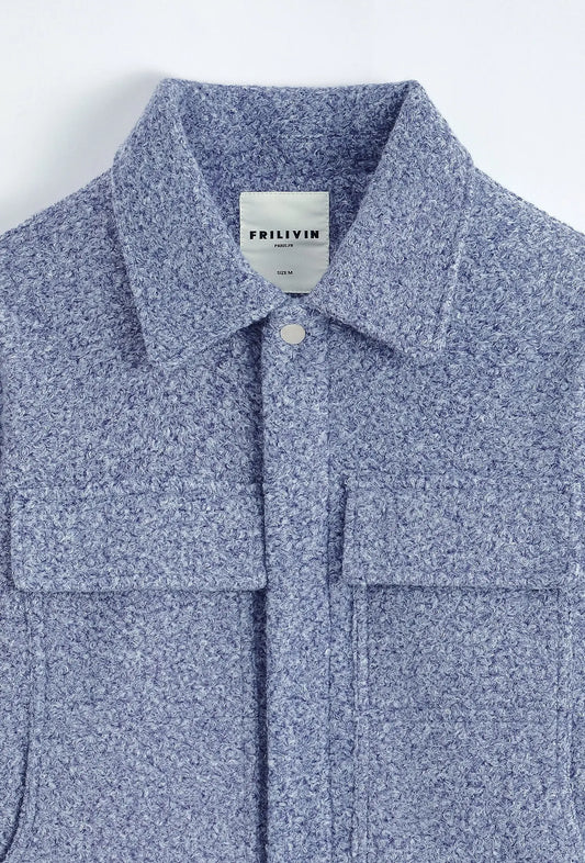 Veste Homme Bleu Ciel Bouclée bonhomme
