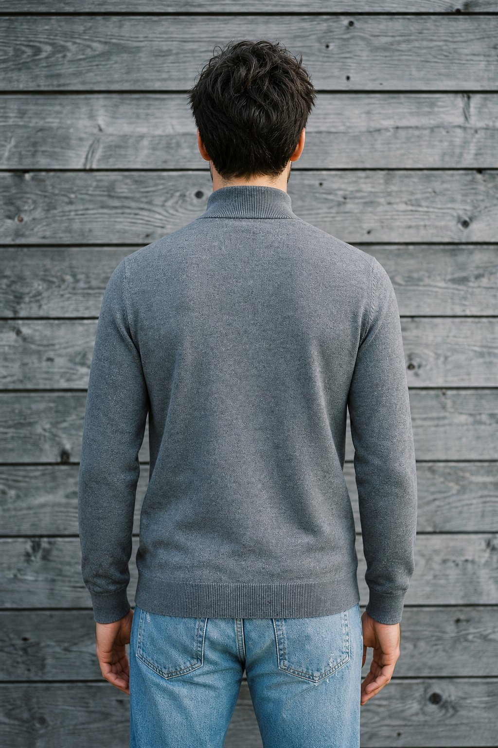 Pull homme col montant maille – photo 8
