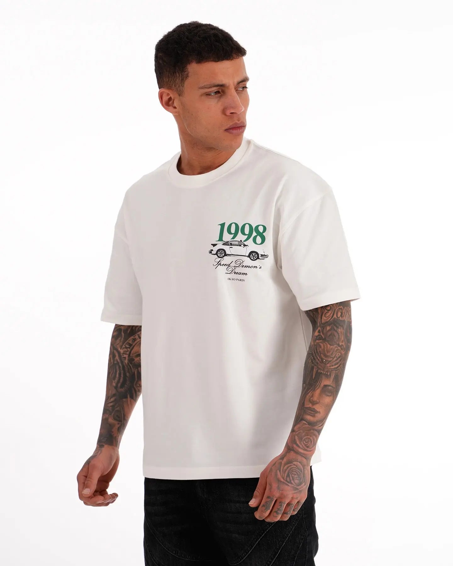 Tee Shirt Tour Porche 1998 Blanc bonhomme