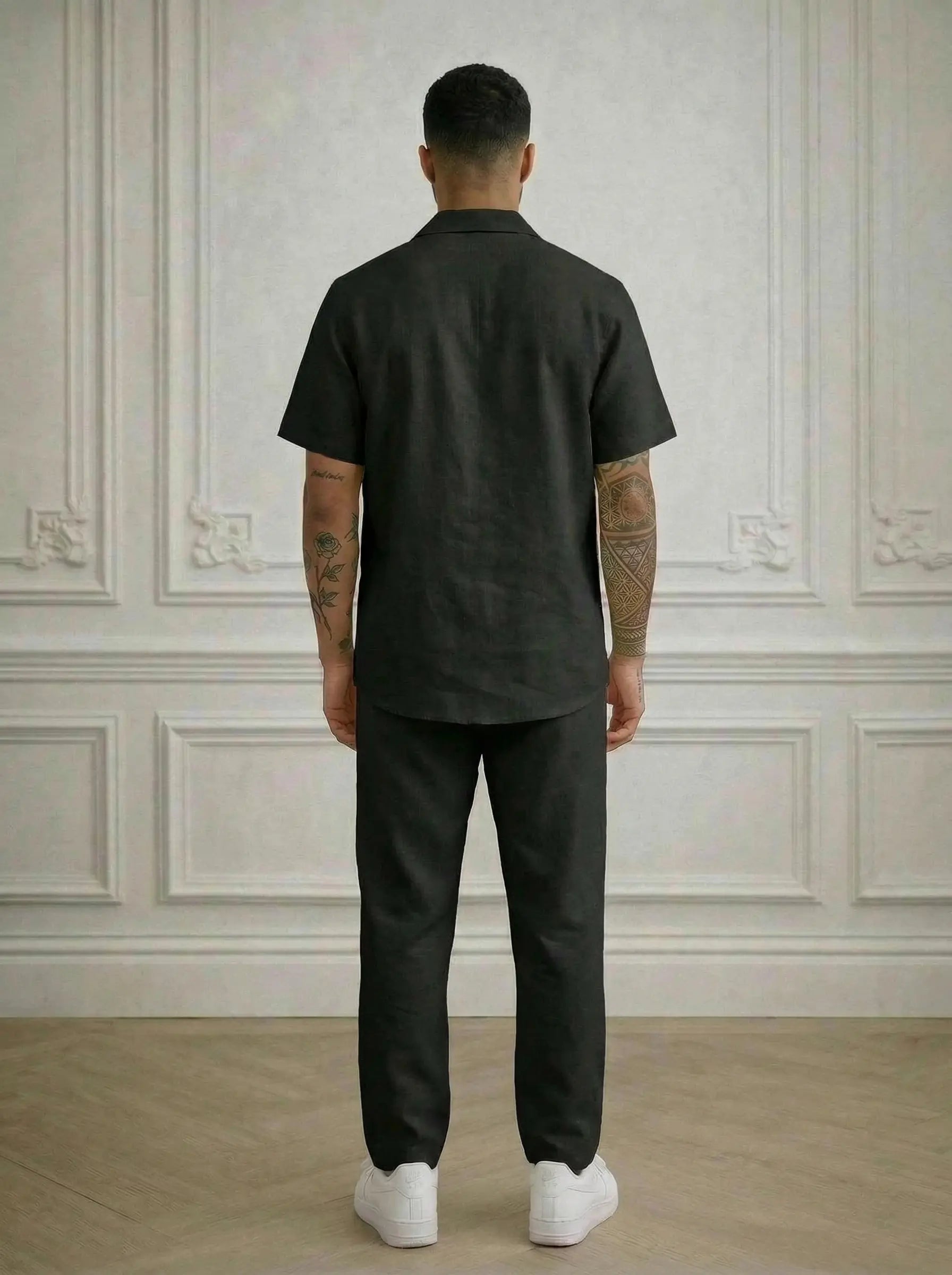 Ensemble chemise & pantalon Homme en Lin – style estival bonhomme