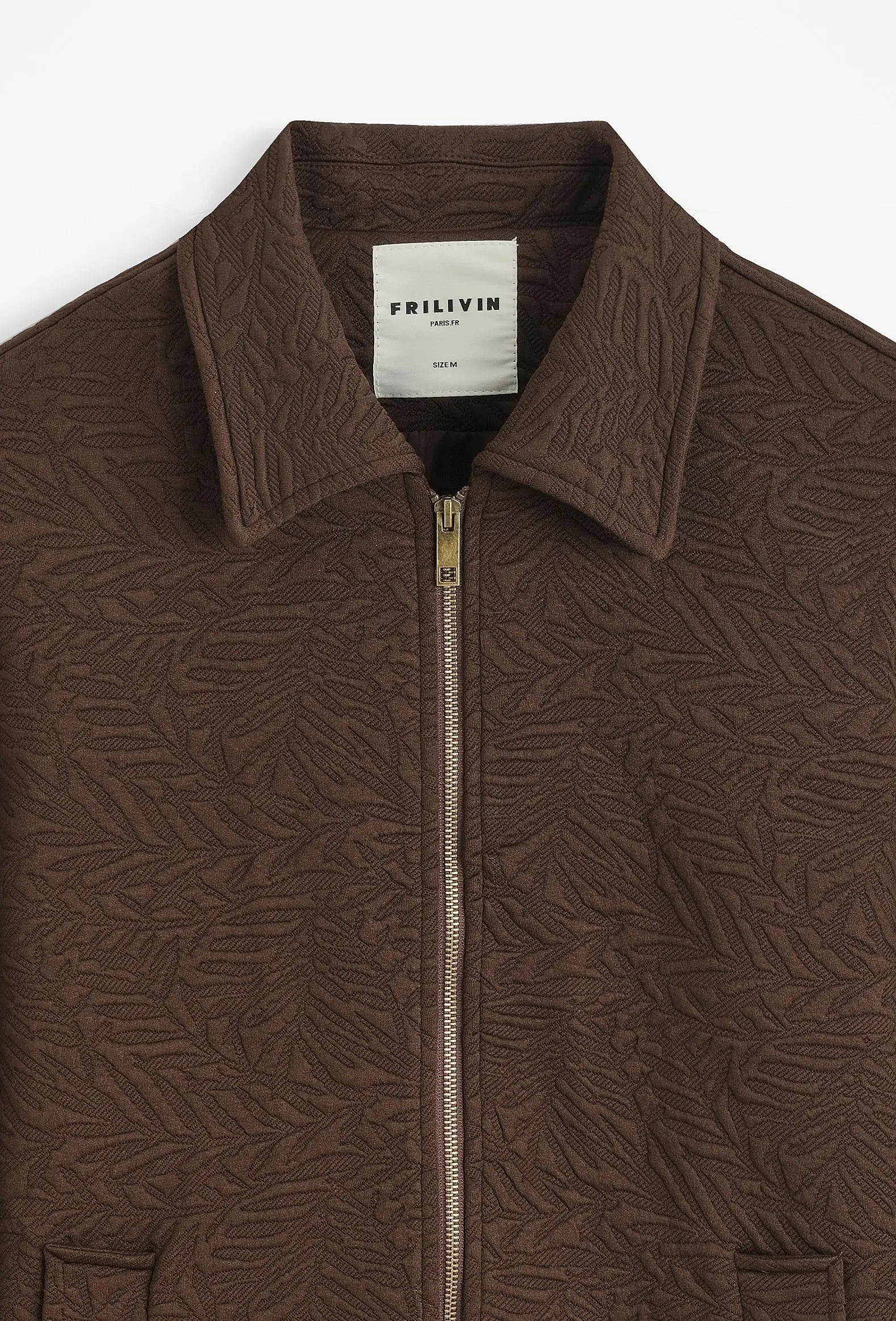 Veste à Motifs Homme à Zip col chemise bonhomme