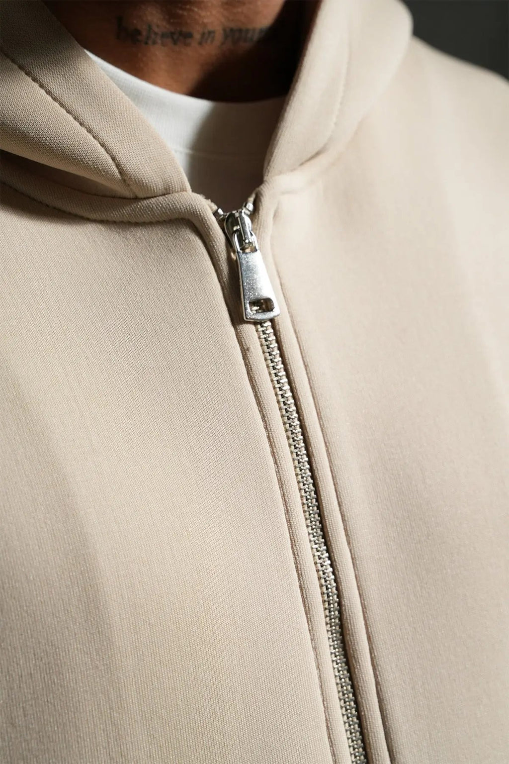Ensemble jogging Beige zippé – IKAO Paris bonhomme