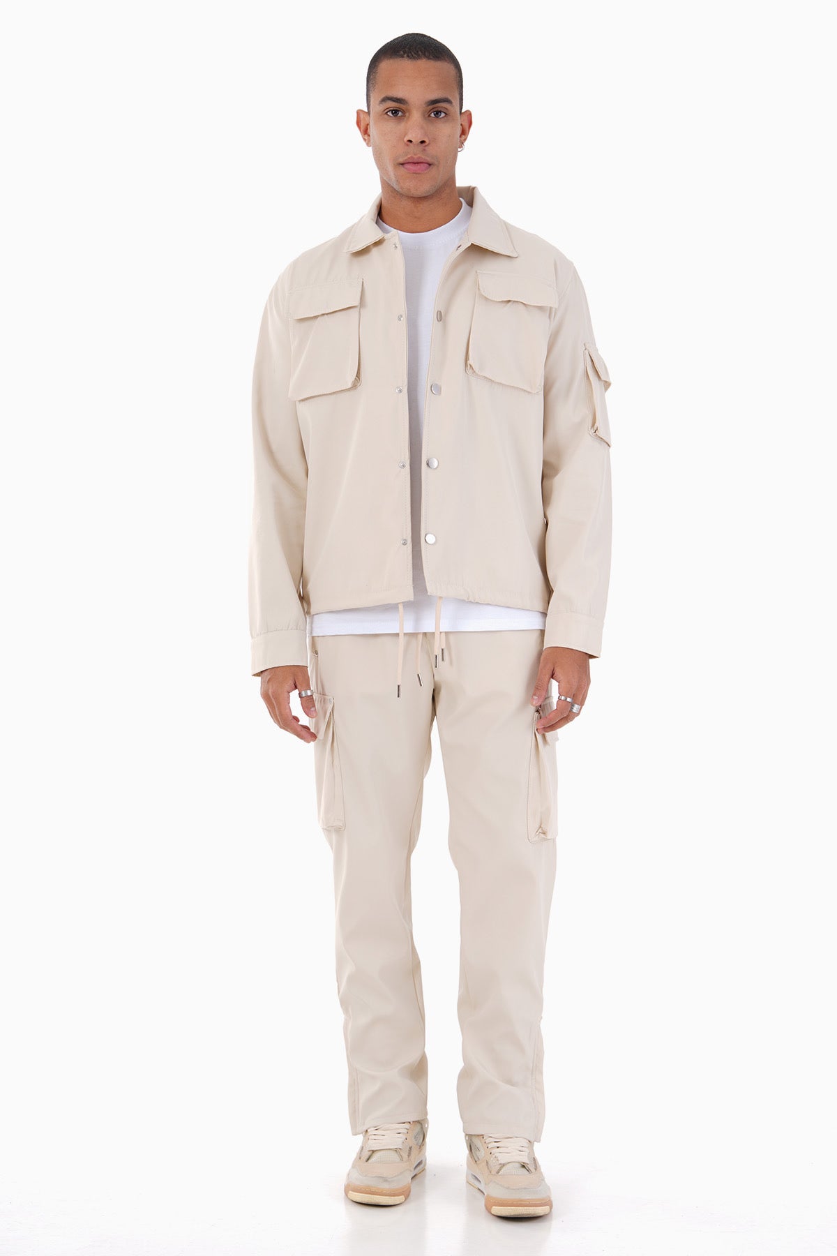 Ensemble Homme Veste et Pantalon Cargo Beige