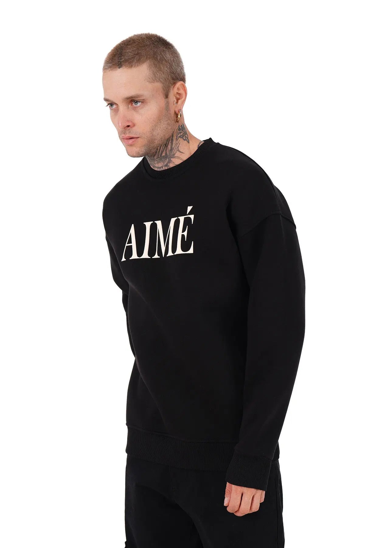 Sweat Noir Aimé bonhomme
