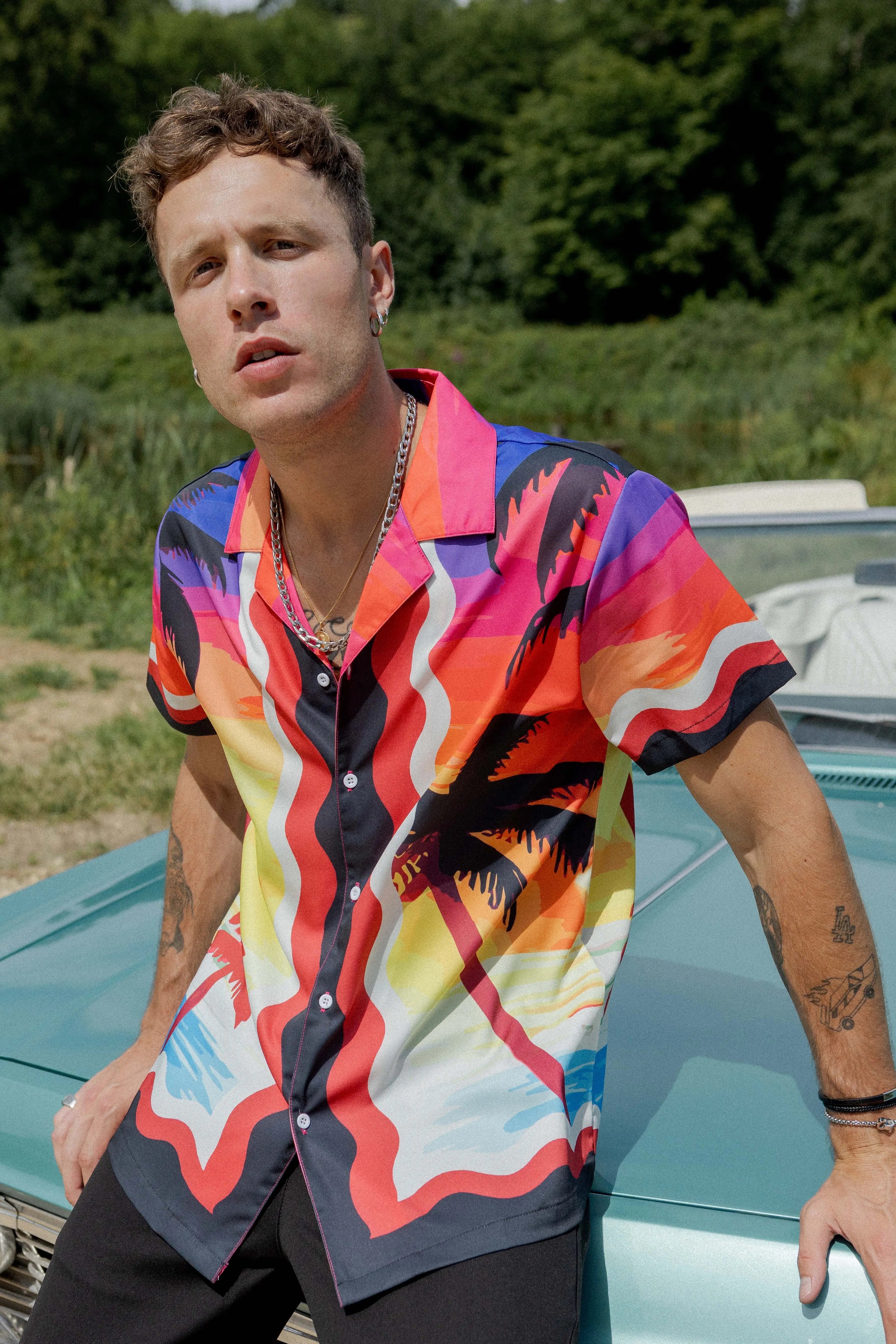 Chemise Homme Sunset Rouge bonhomme