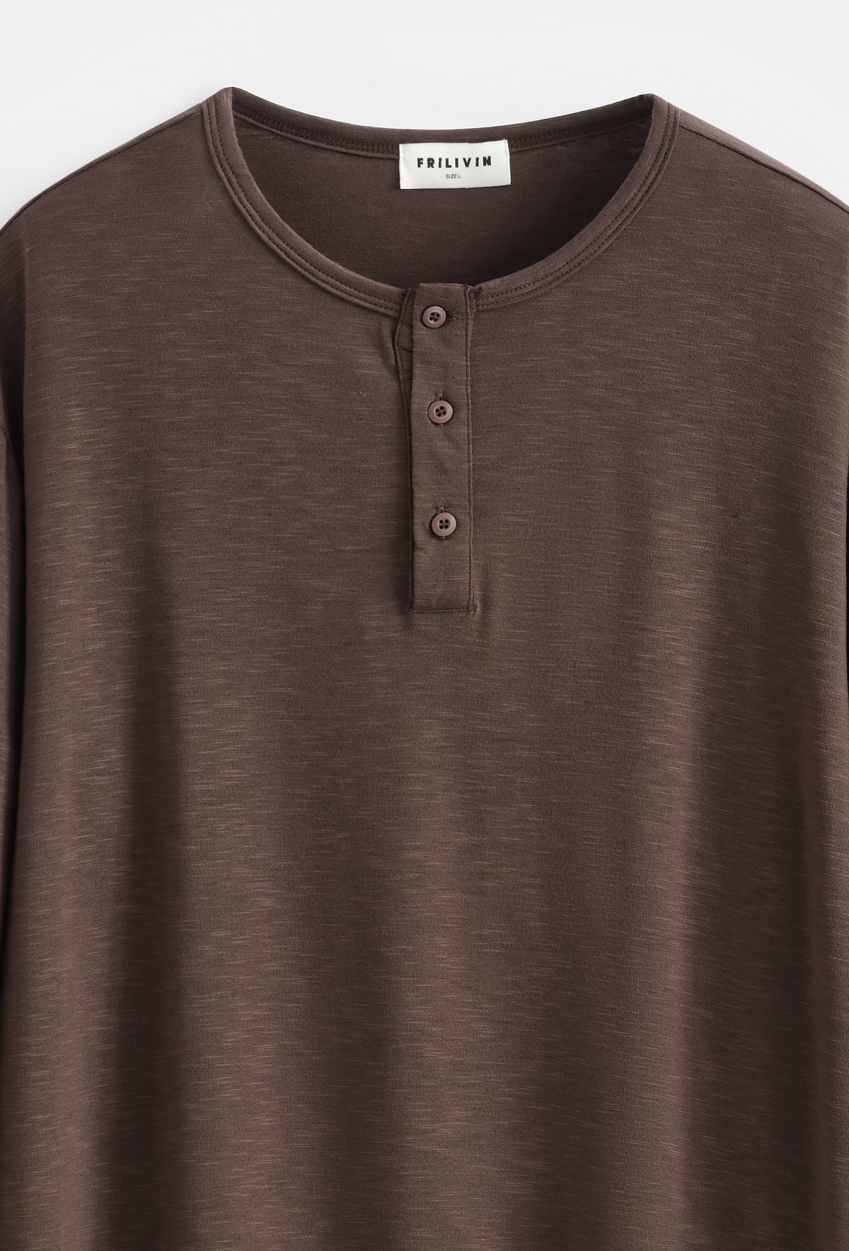 T-shirt Col Tunisien Homme Manches Longues