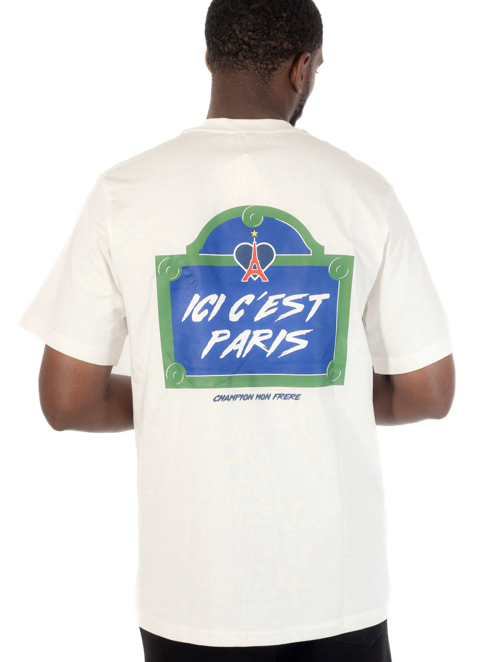 Tee Shirt Ici c'est Paris Blanc bonhomme