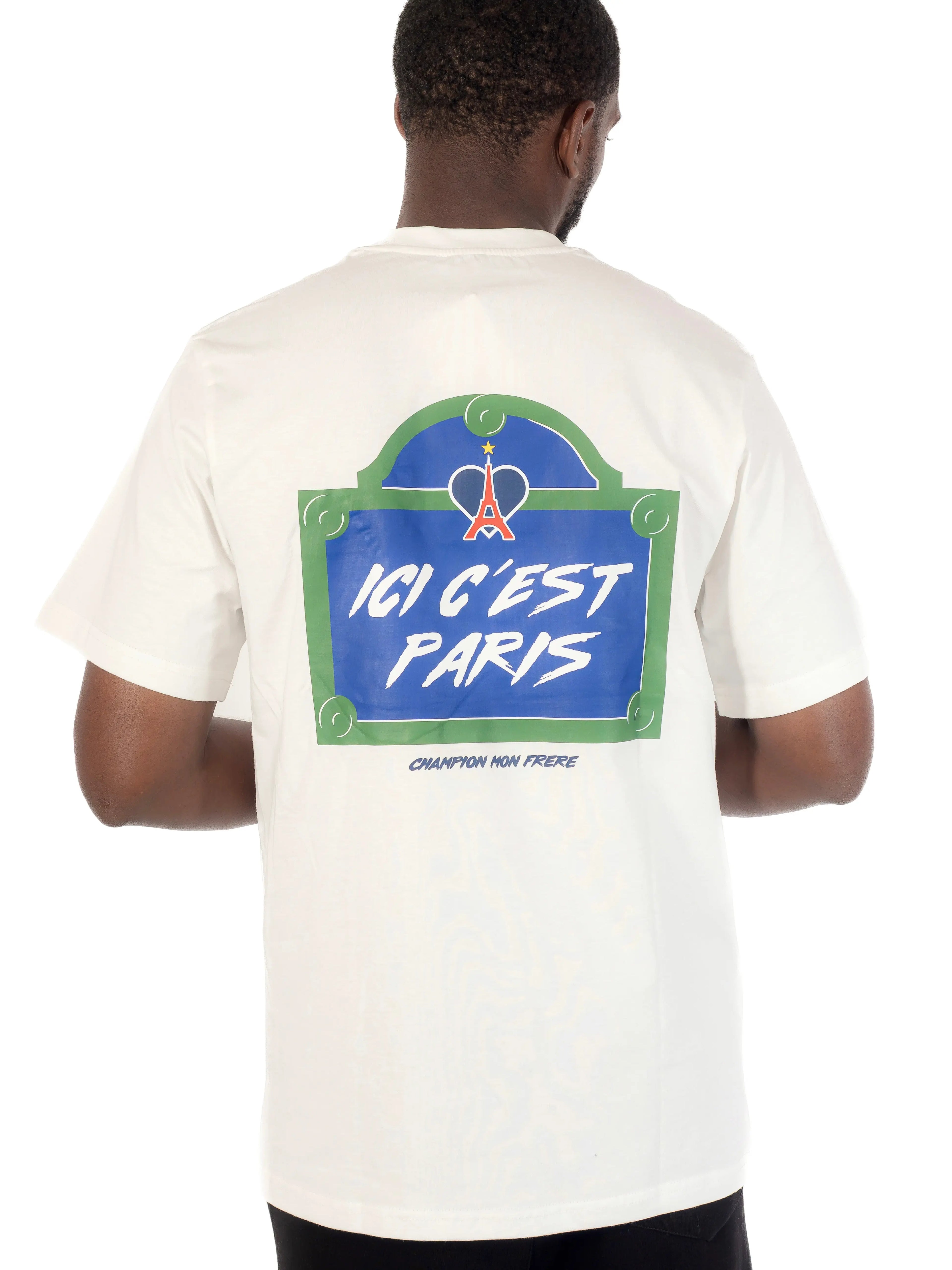 Tee Shirt Ici c'est Paris Blanc bonhomme