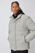 Doudoune Homme Grise Texturée – Style Urbain & Confort XXL bonhomme