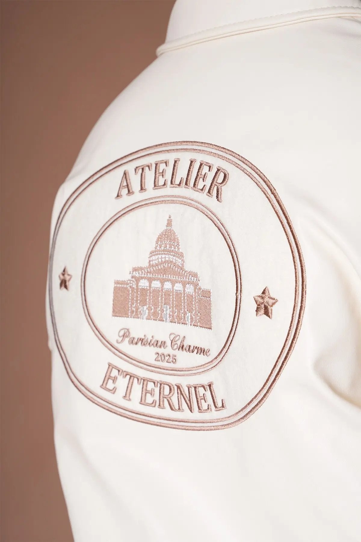 Blouson Ikao Atelier Éternel Similicuir Beige bonhomme