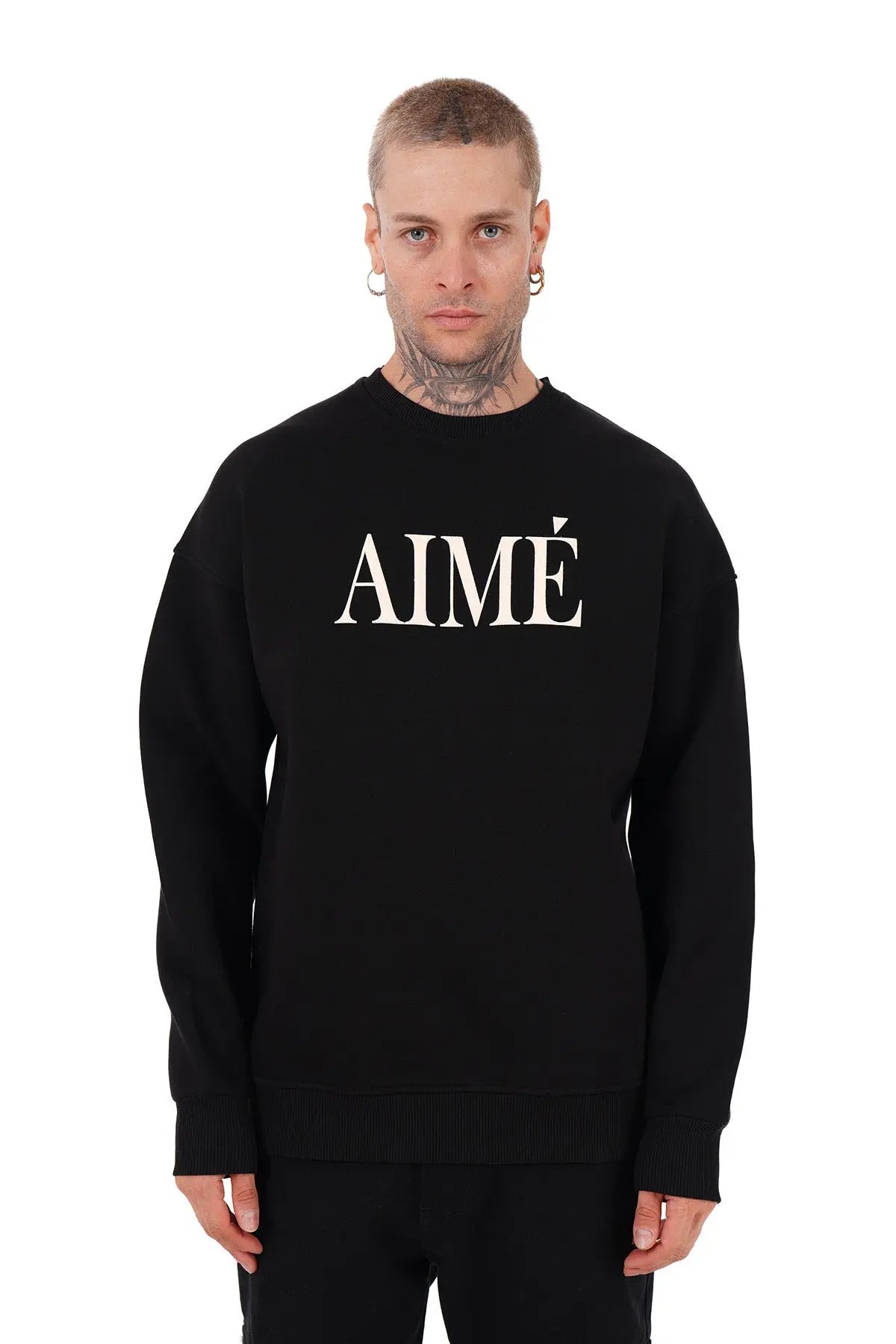 Sweat Noir Aimé bonhomme