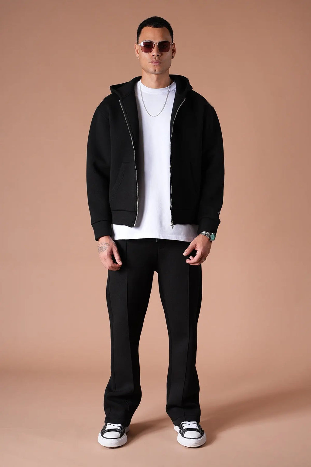 Ensemble jogging Noir zippé – IKAO Paris bonhomme