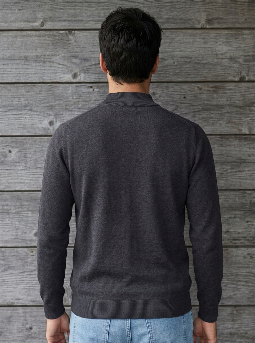 Pull homme col montant maille – photo 6
