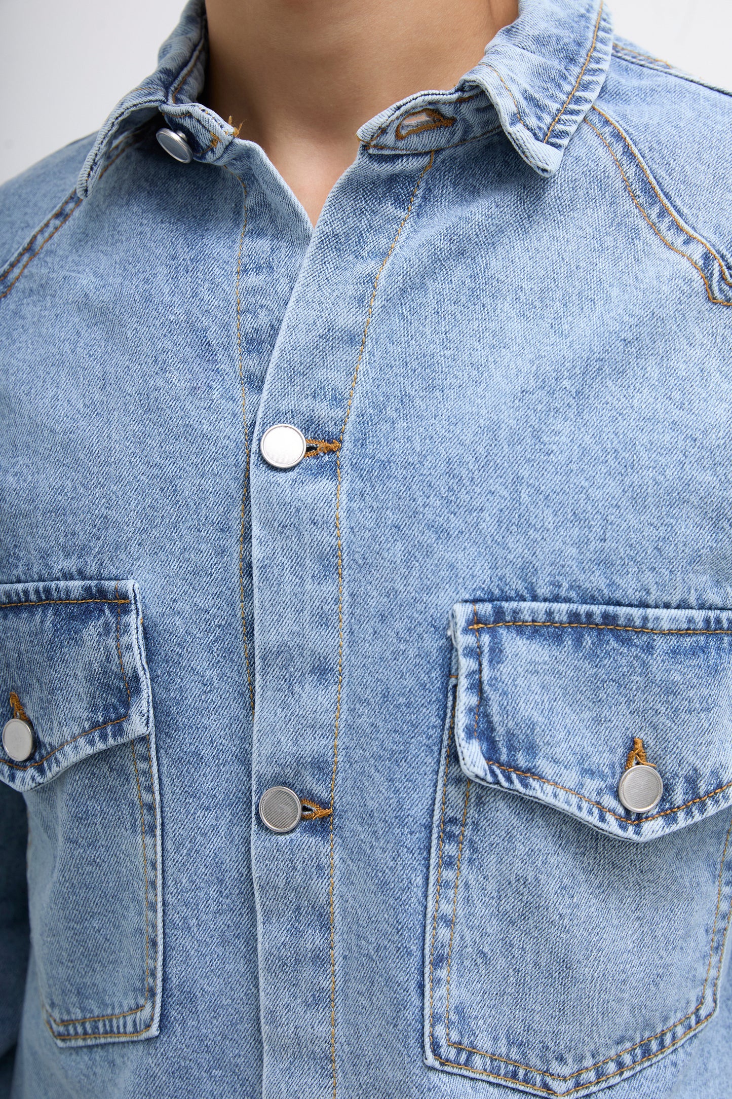 Chemise en Jeans Homme Denim Bleu