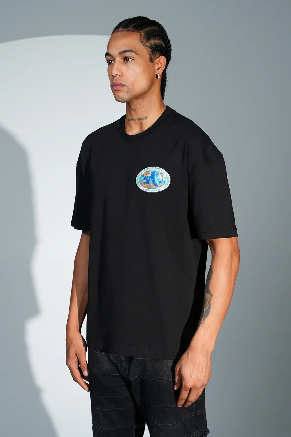 Tee Shirt Jardin Majorelle Marrakech Noir - bonhomme